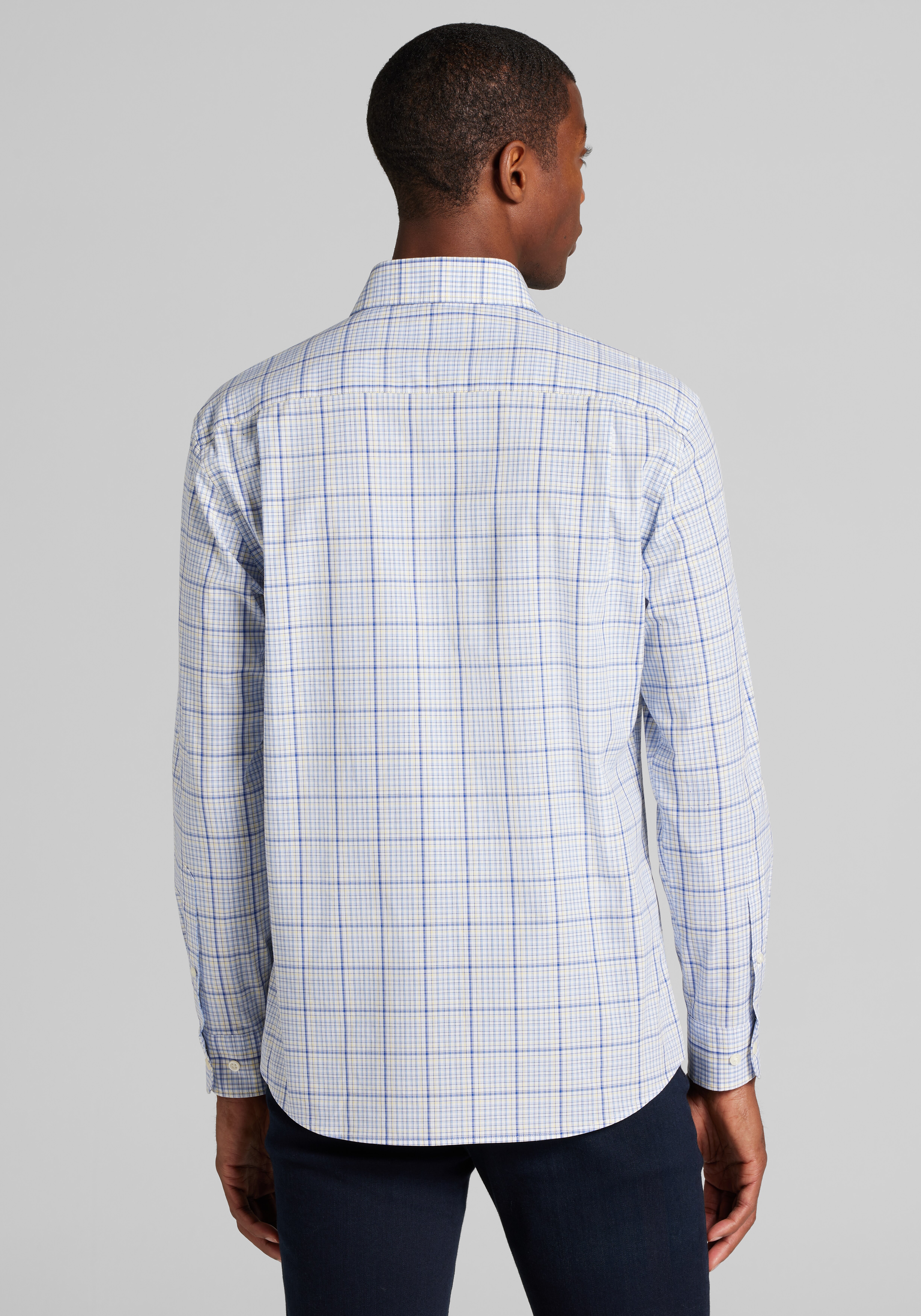 Jos. A. Bank Tailored Fit Windowpane Check Sportshirt