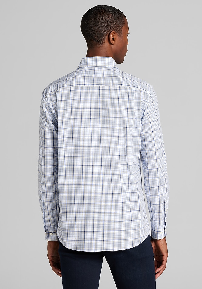 Jos. A. Bank Tailored Fit Windowpane Check Sportshirt CLEARANCE