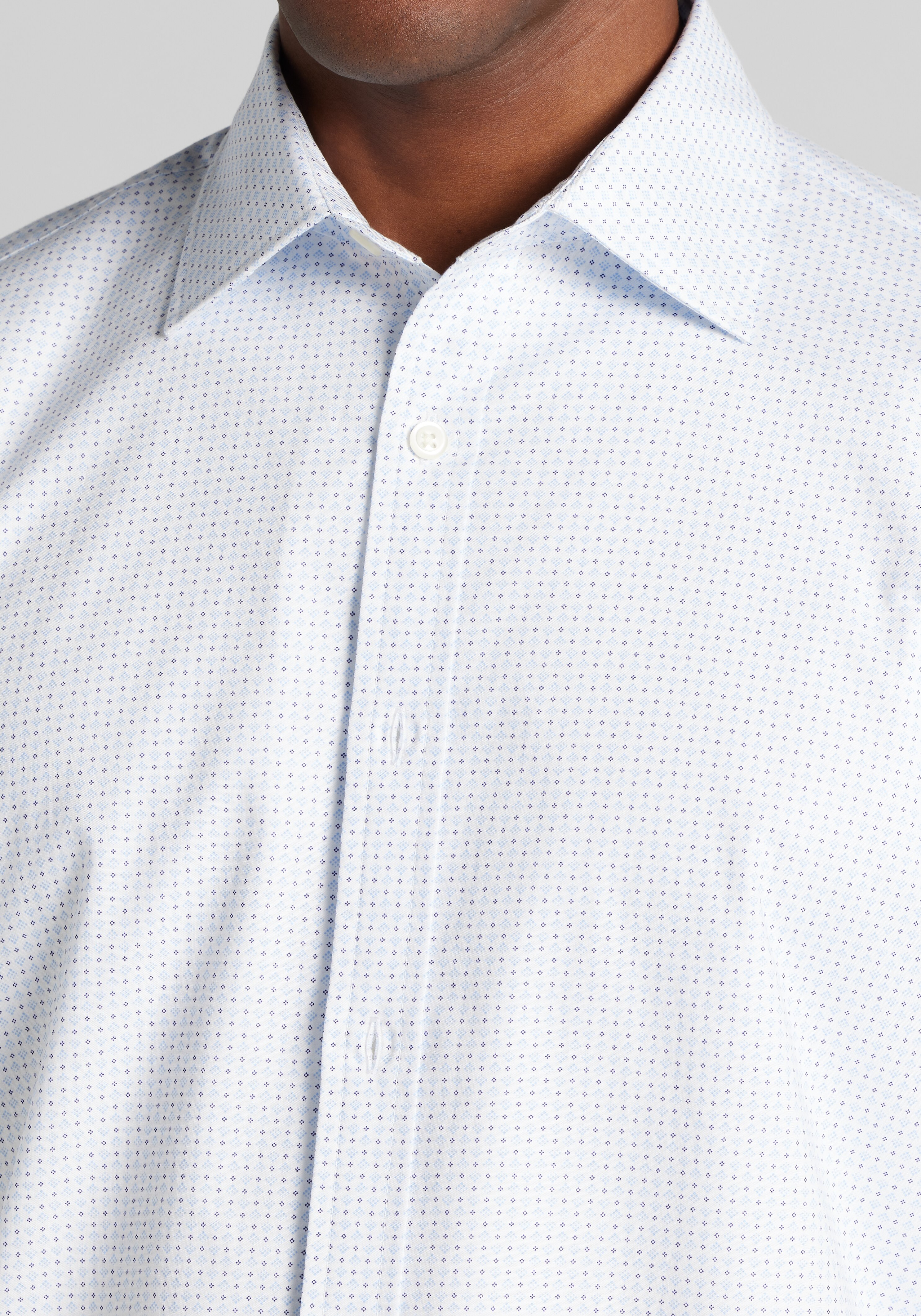 Jos. A. Bank Tailored Fit Mini Diamond Check Sportshirt