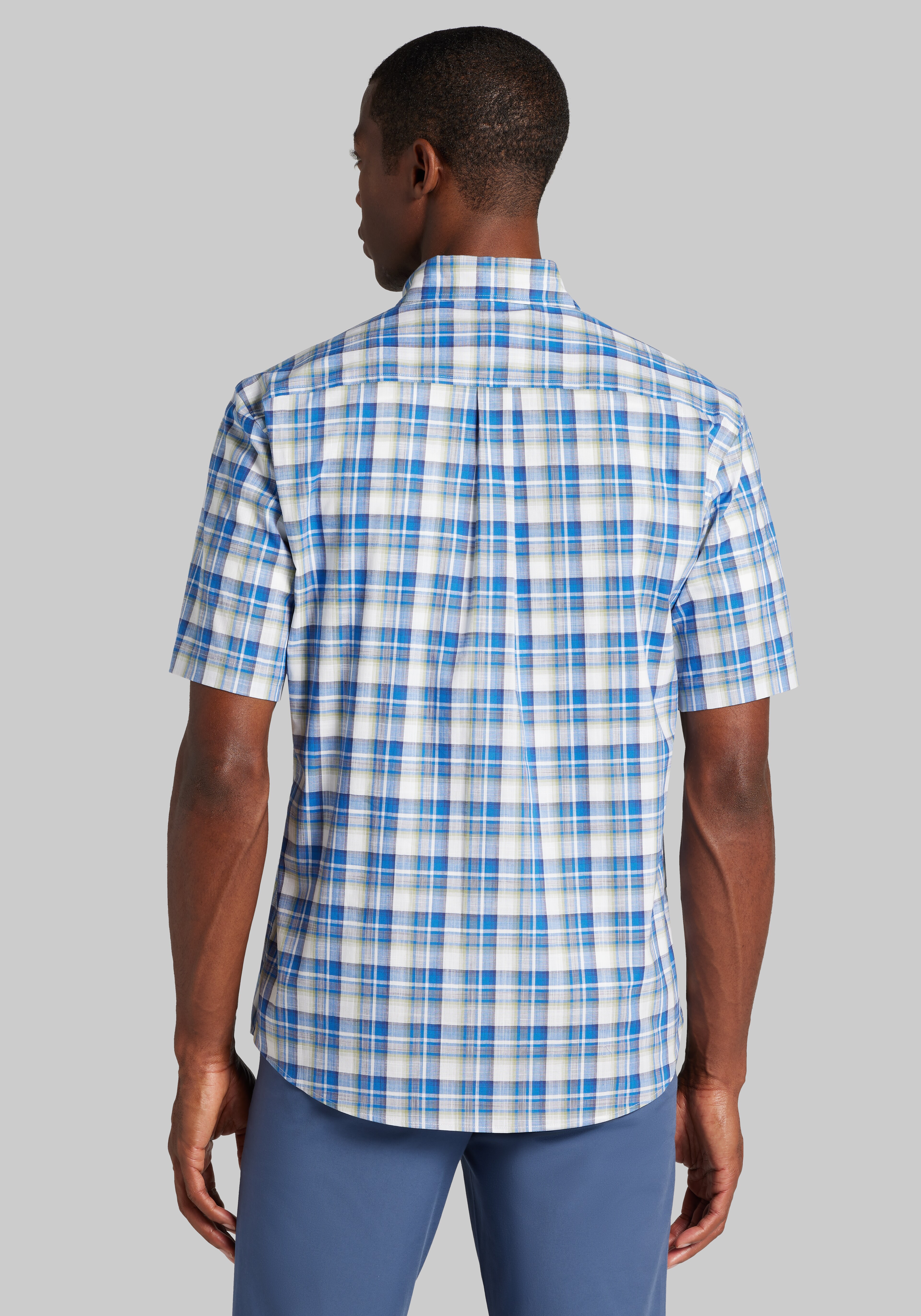 Jos. A. Bank Tailored Fit Bright Check Sportshirt CLEARANCE