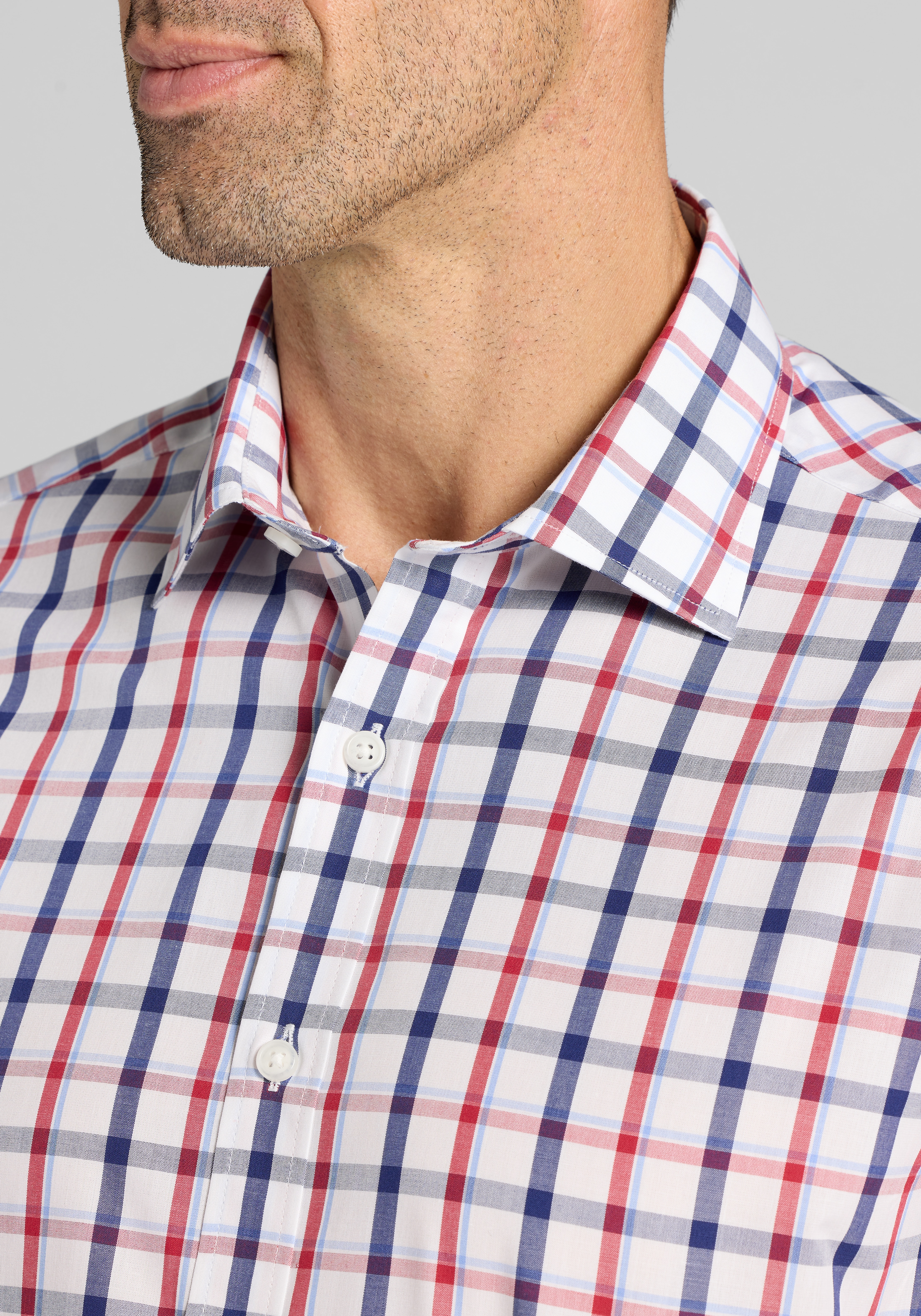 1905 Collection Tailored Fit Large Check Sportshirt