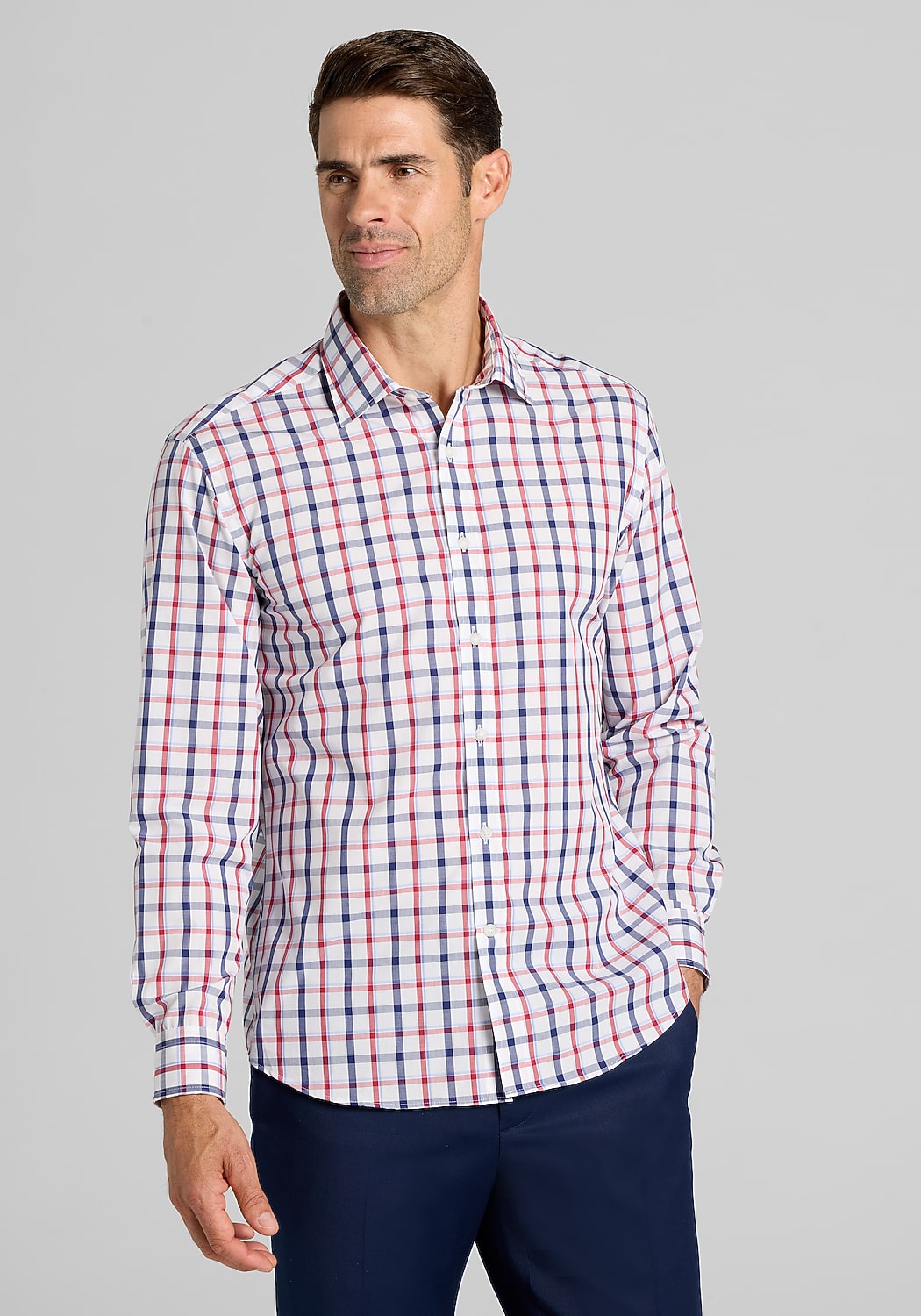 1905 Collection Tailored Fit Large Check Sportshirt
