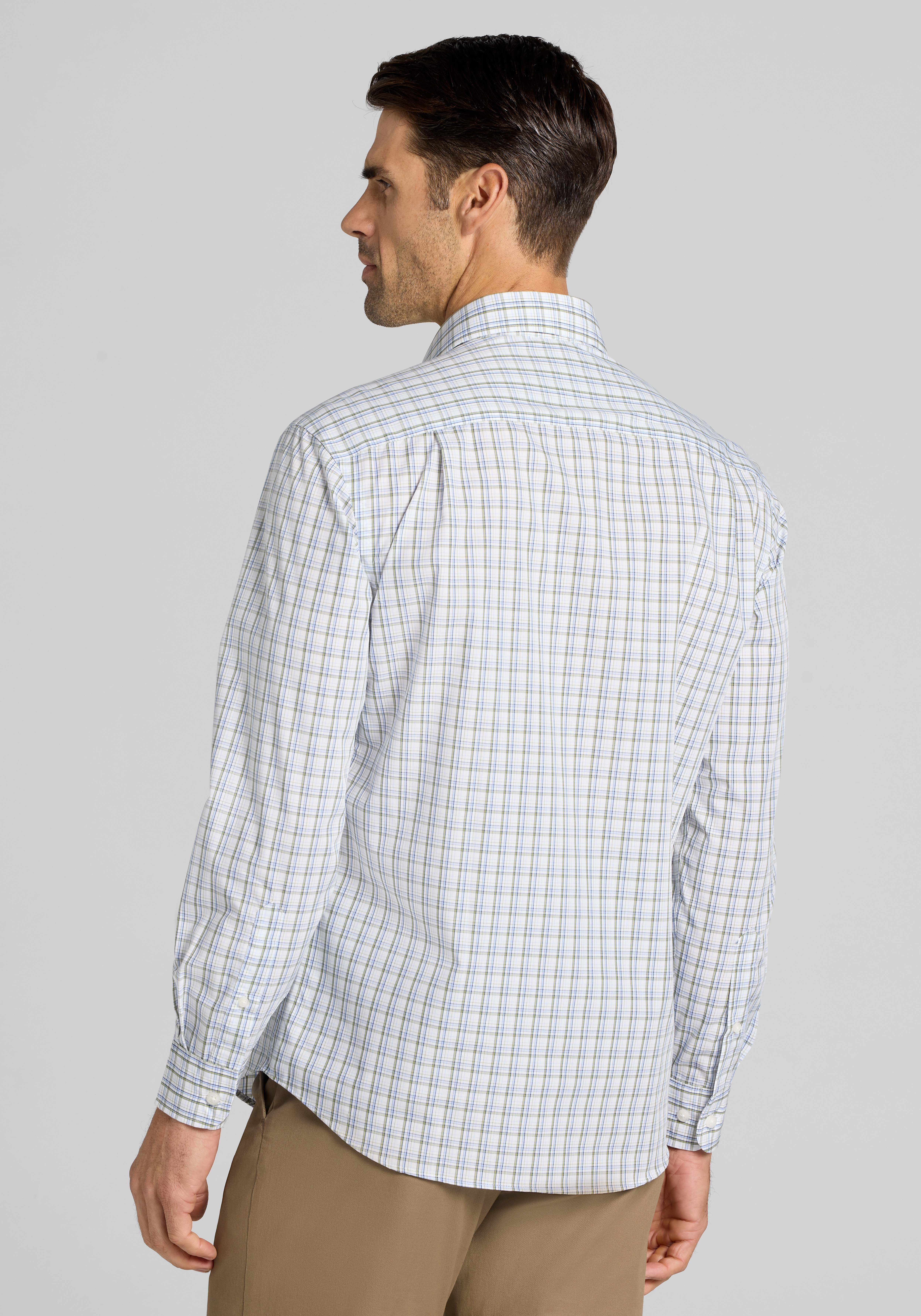 1905 Collection Tailored Fit Fine Offset Check Sportshirt