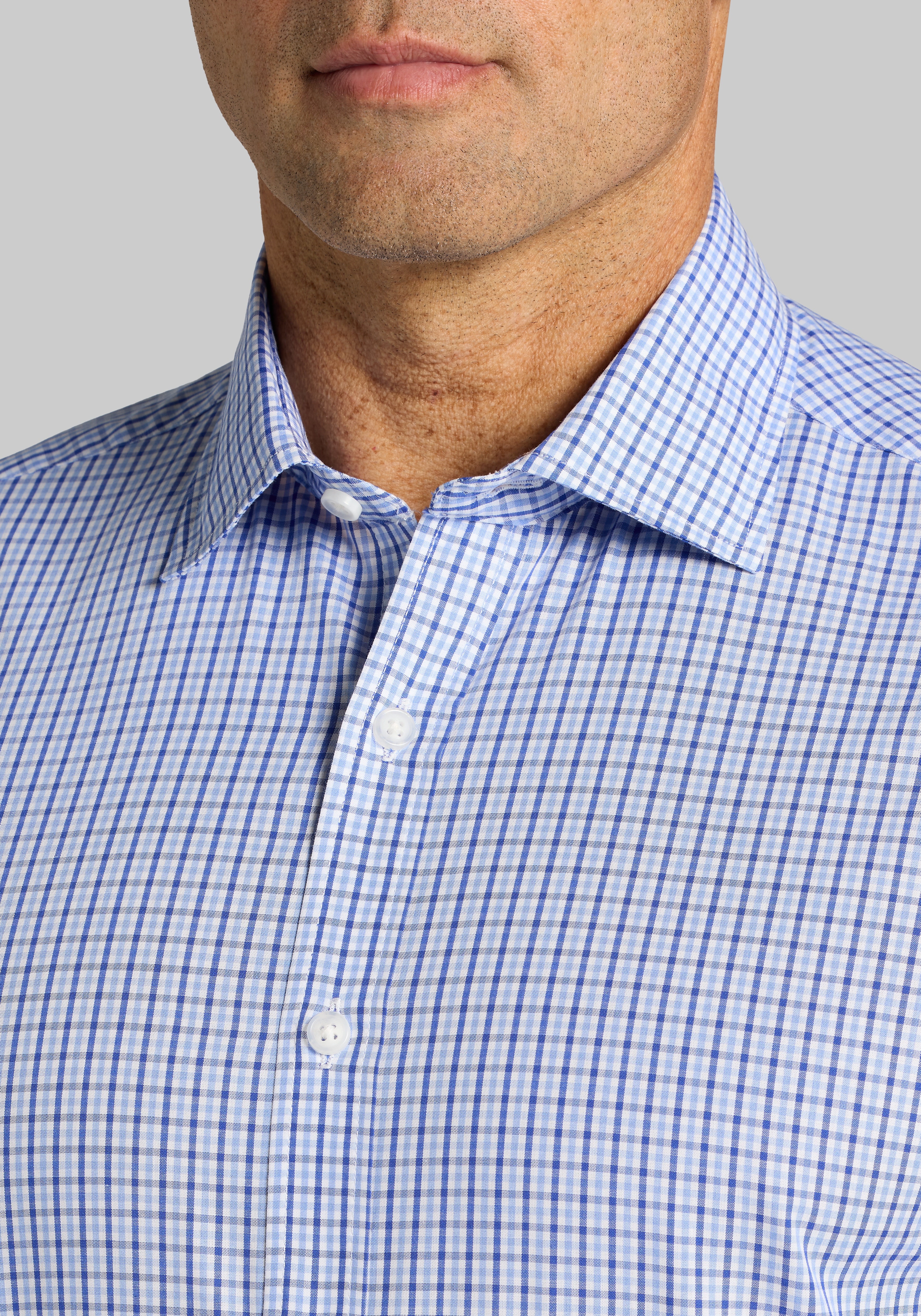 1905 Collection Tailored Fit Mini Gingham Sportshirt