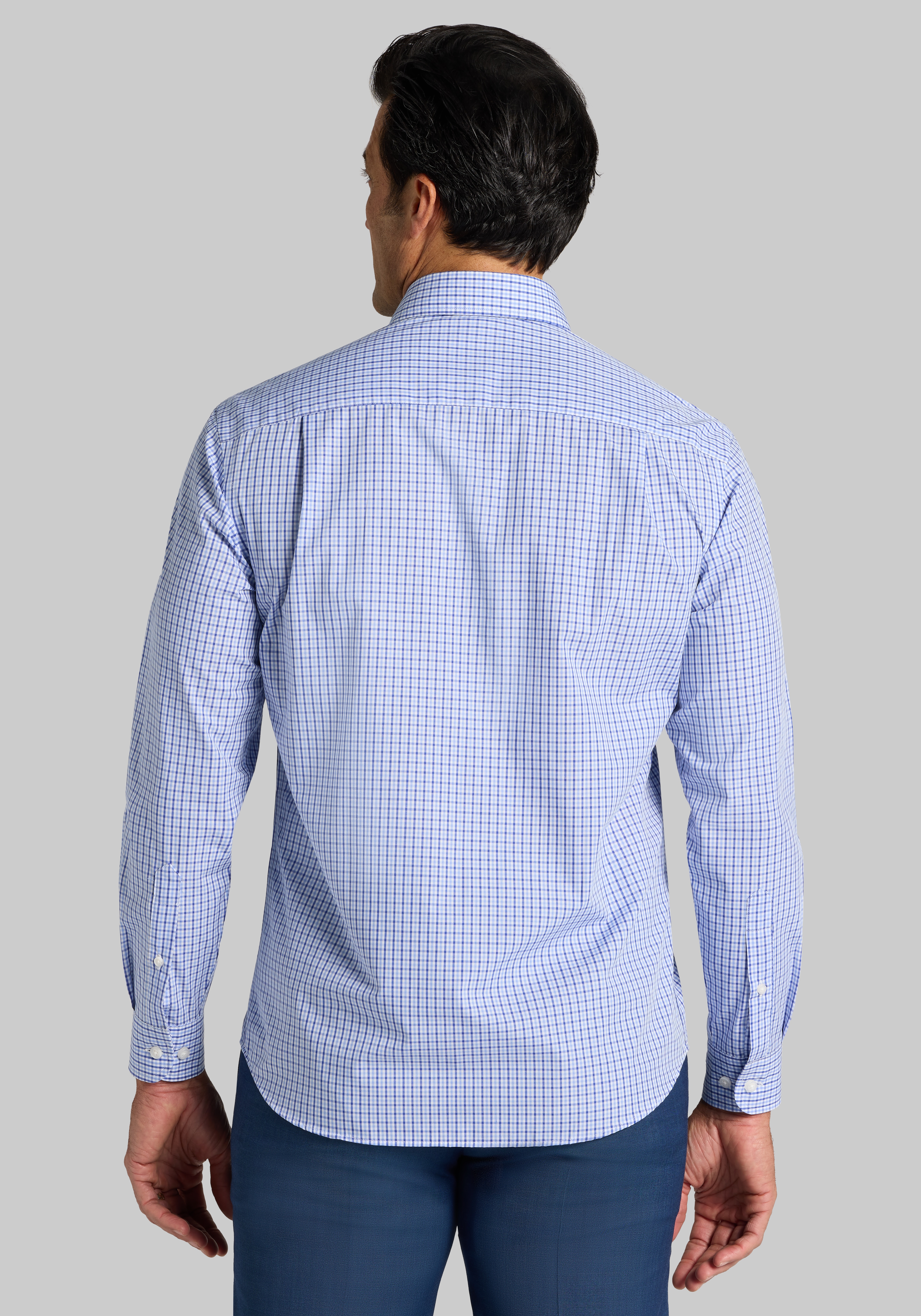 1905 Collection Tailored Fit Mini Gingham Sportshirt