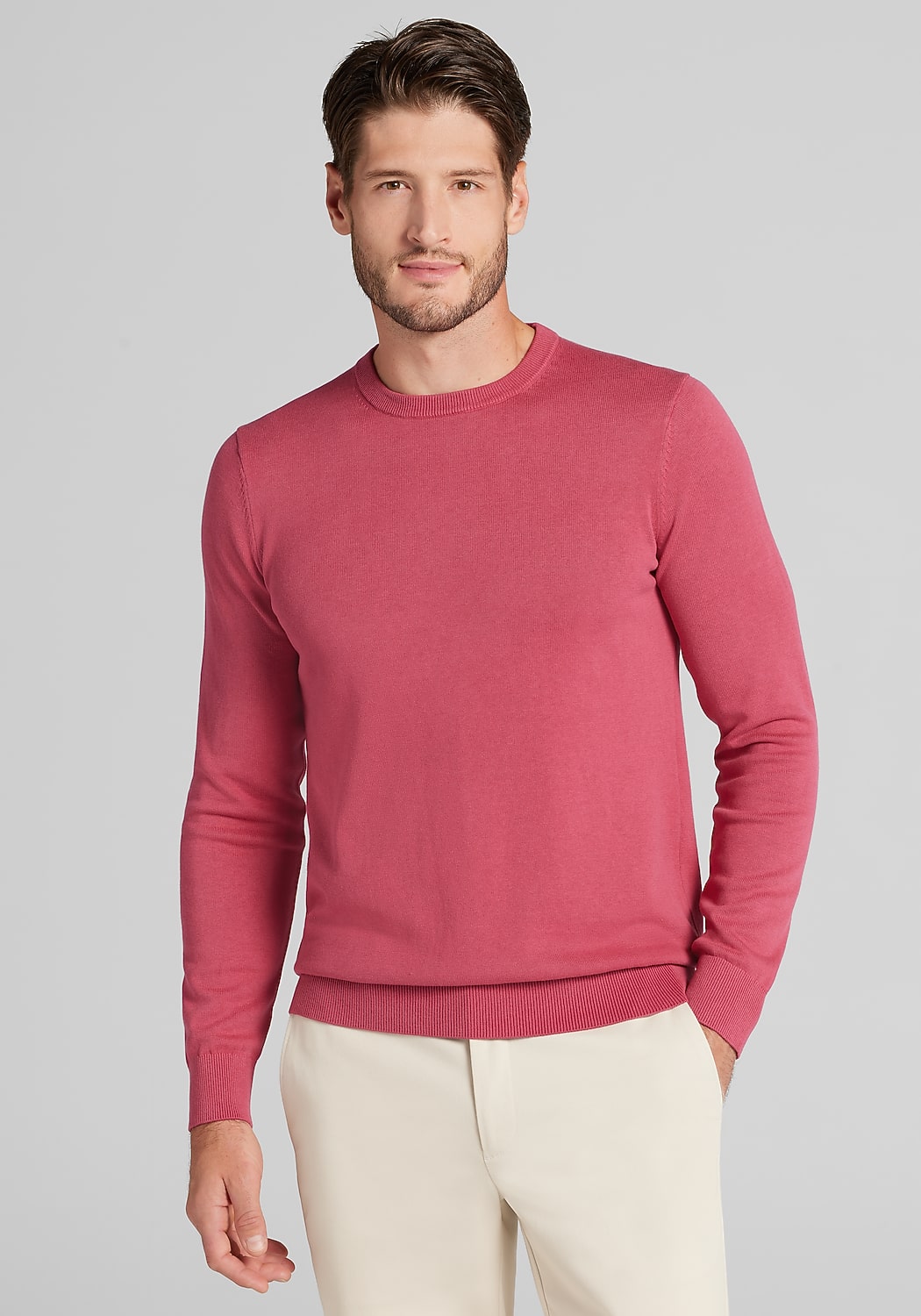 Jos. A. Bank Tailored Fit Garment-Dyed Crew Neck Sweater - Big & Tall CLEARANCE