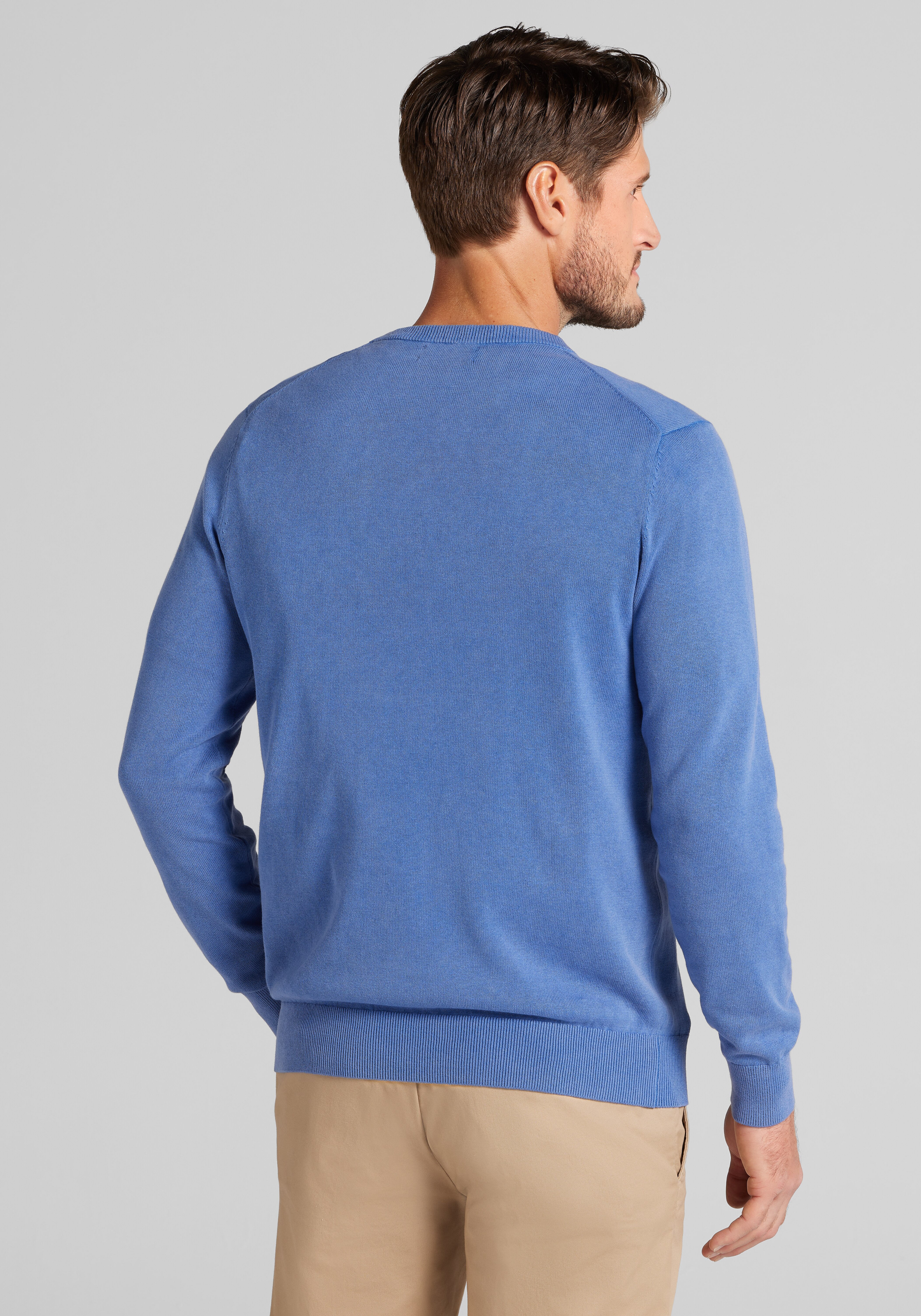 Jos. A. Bank Tailored Fit Garment-Dyed Crew Neck Sweater