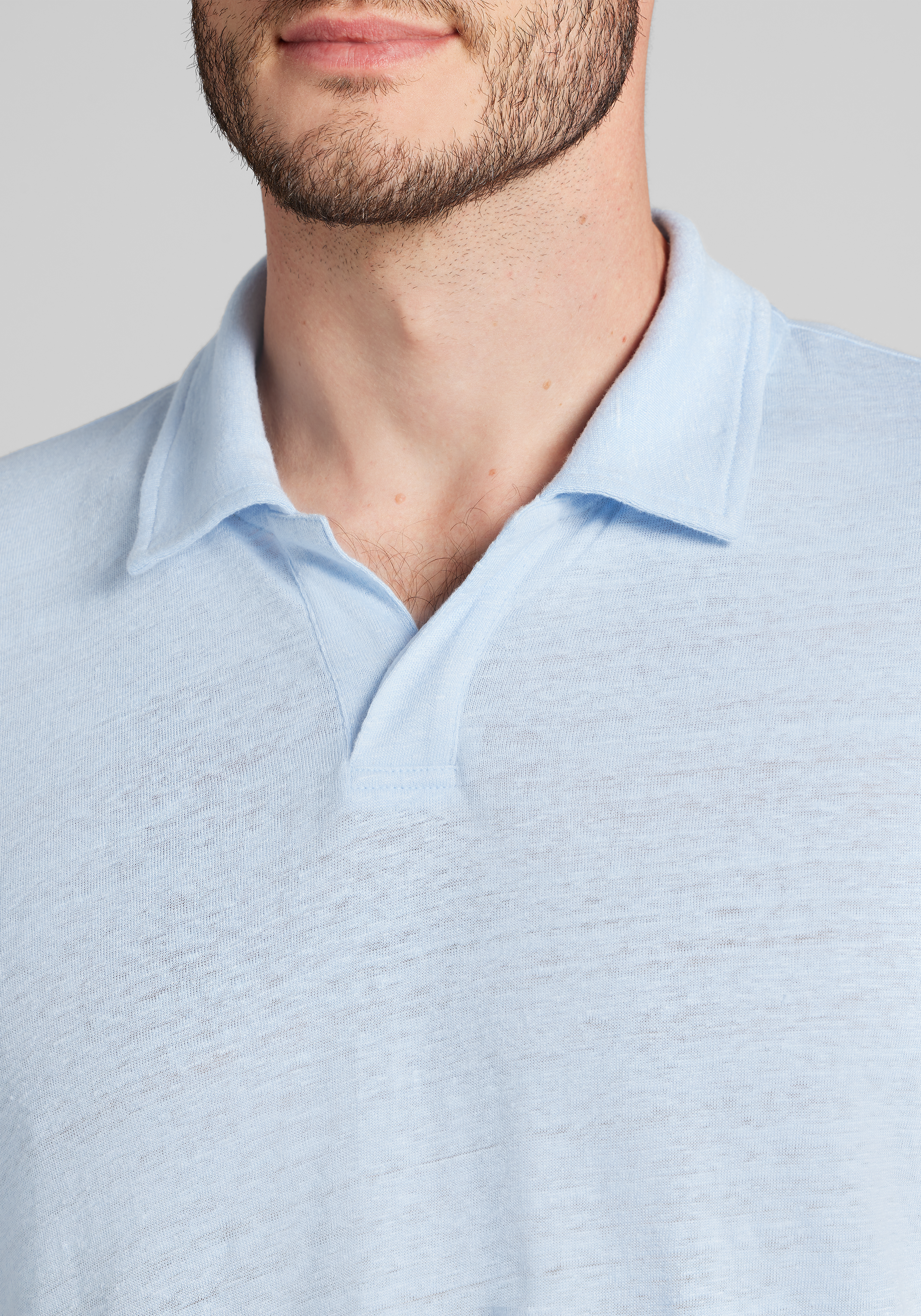 Reserve Collection Tailored Fit Short Sleeve Open Collar Polo