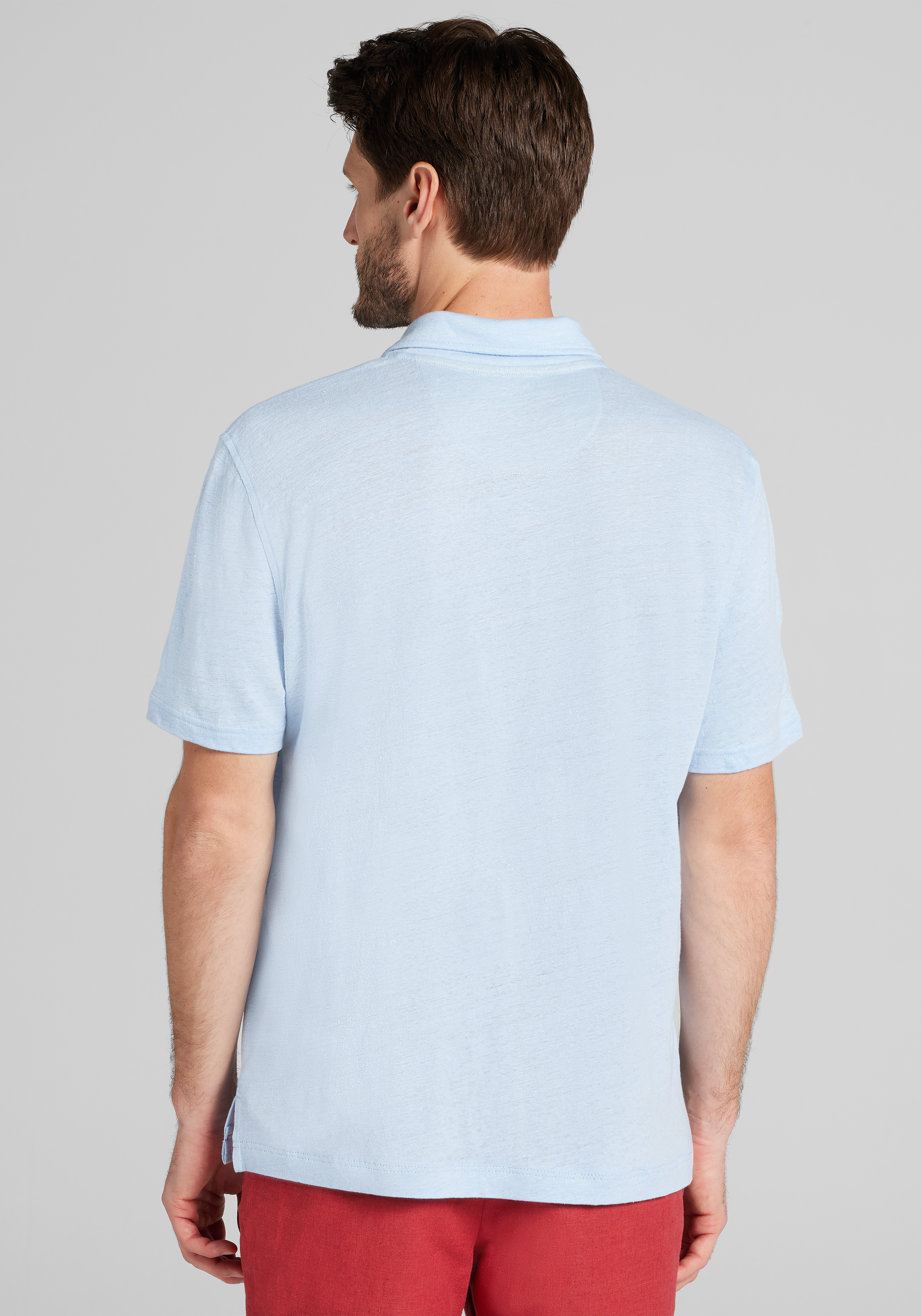 Reserve Collection Tailored Fit Short Sleeve Open Collar Polo