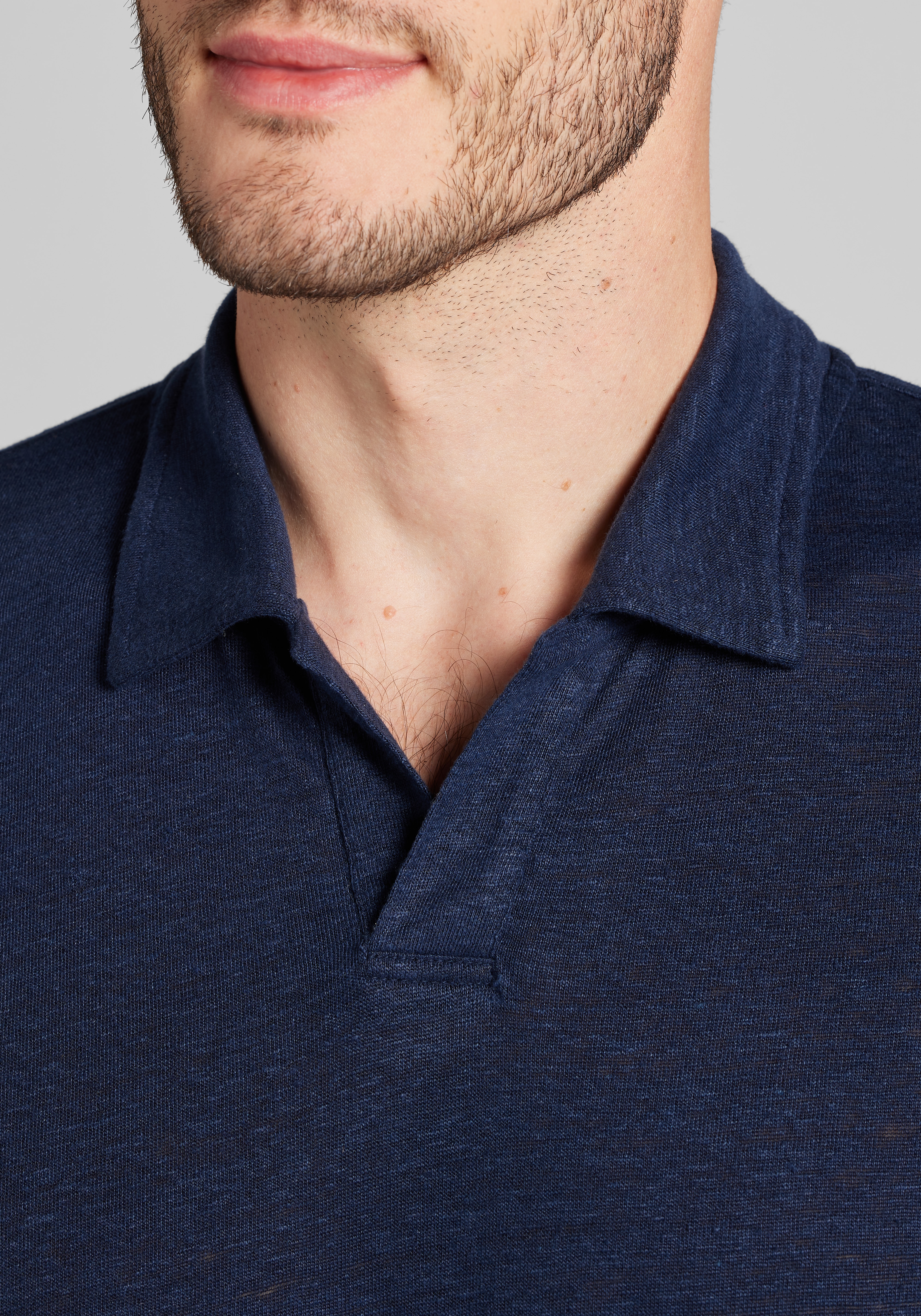 Reserve Collection Tailored Fit Short Sleeve Open Collar Polo