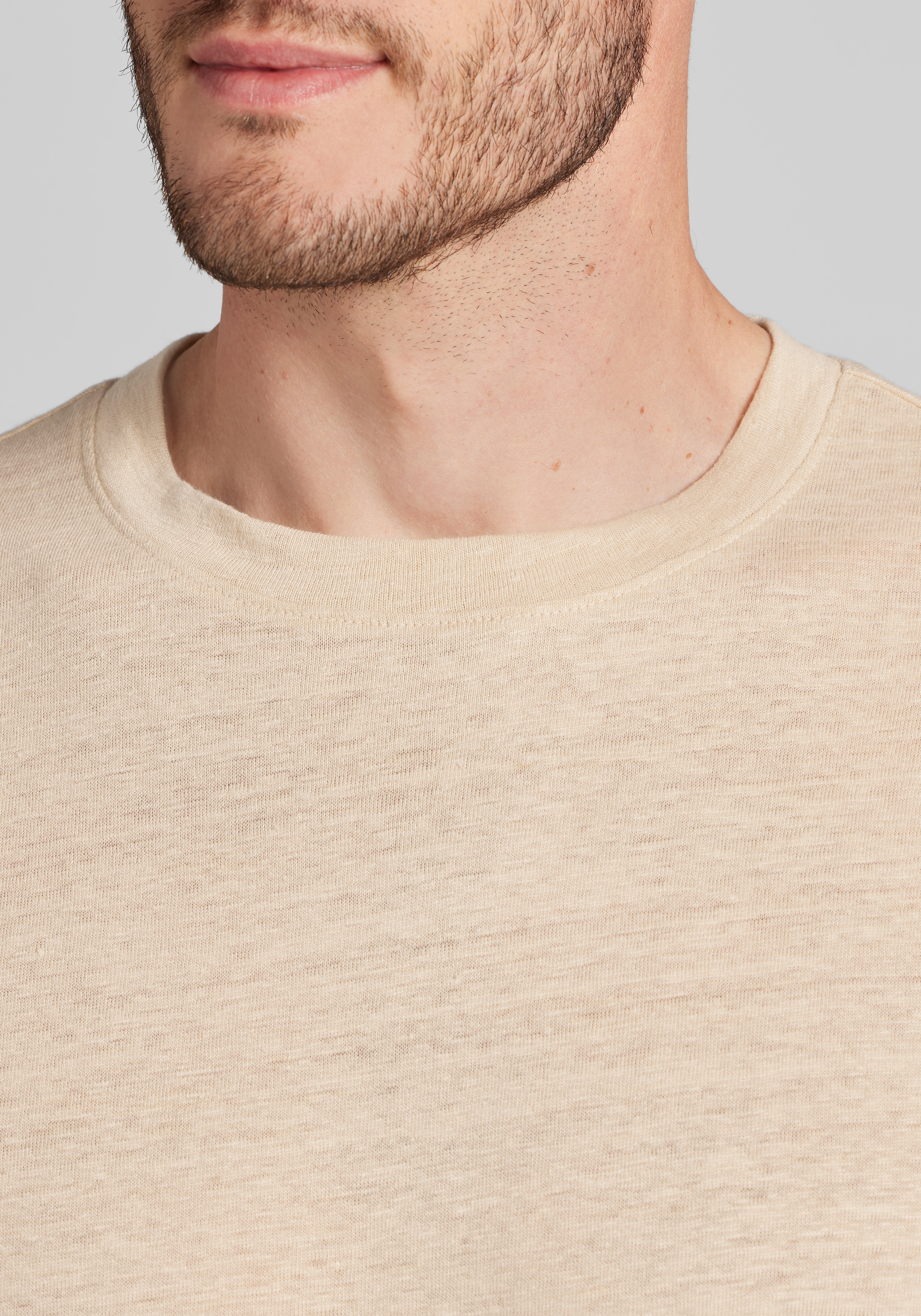 Reserve Collection Tailored Fit Linen Short Sleeve Crew Neck Tee