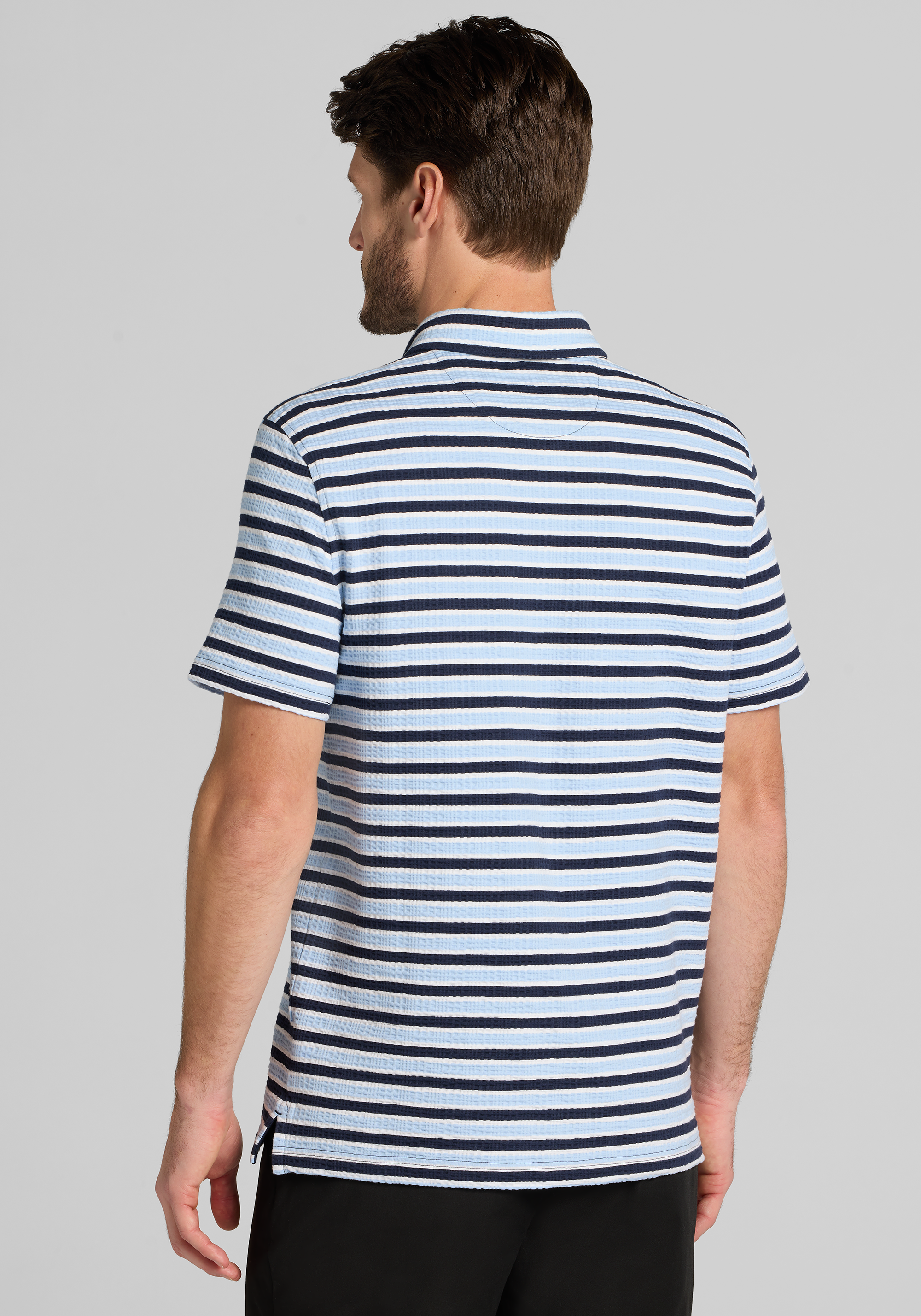 Jos. A. Bank Tailored Fit Seersucker Stripe Polo