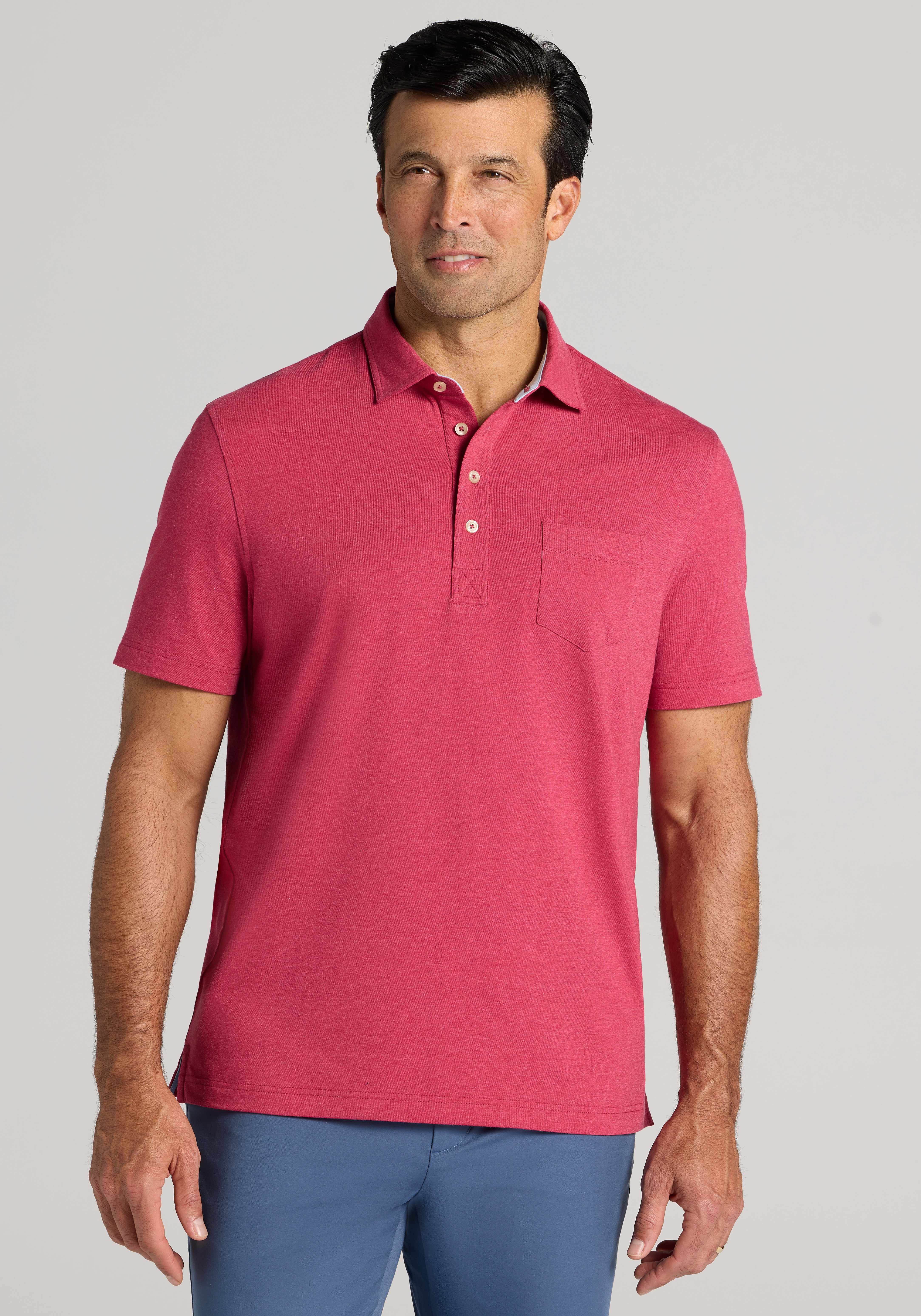 Men's Casual Tops, Jos. A. Bank Traditional Fit Heathered Polo - Jos A Bank
