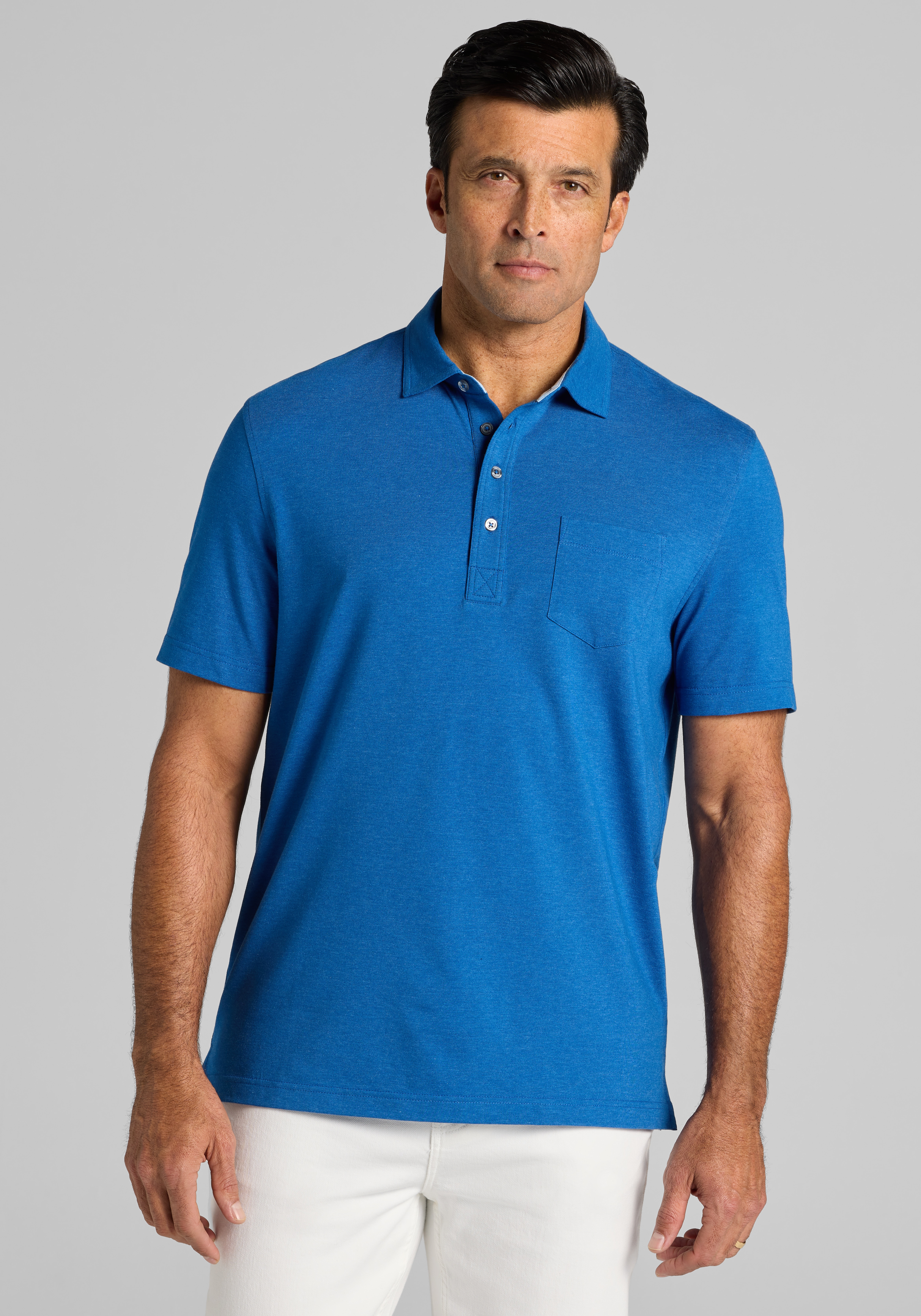 Men's Special Categories, Jos. A. Bank Traditional Fit Heathered Polo - Big & Tall - Jos A Bank