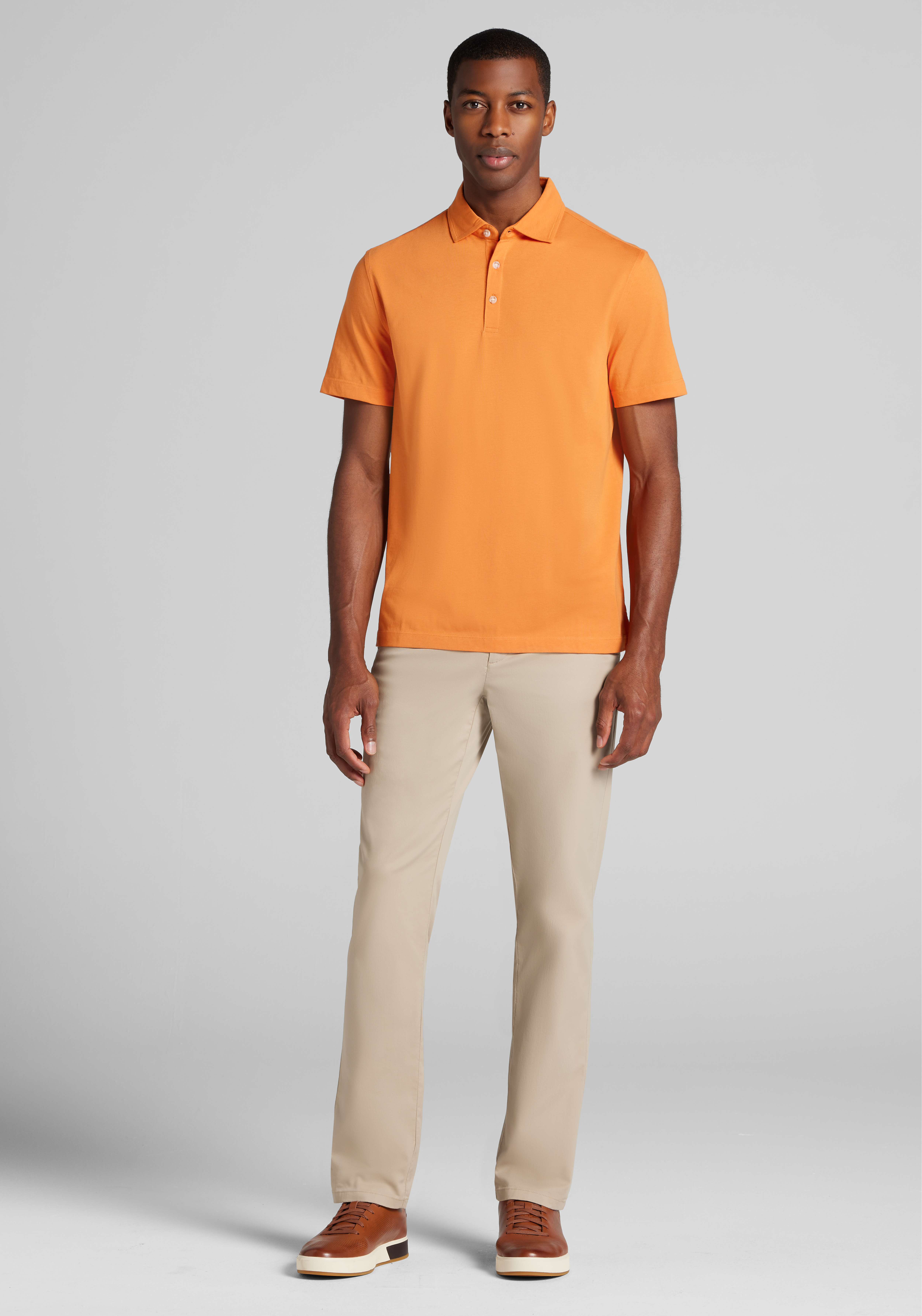 1905 Collection Tailored Fit Solid Polo Shirt CLEARANCE
