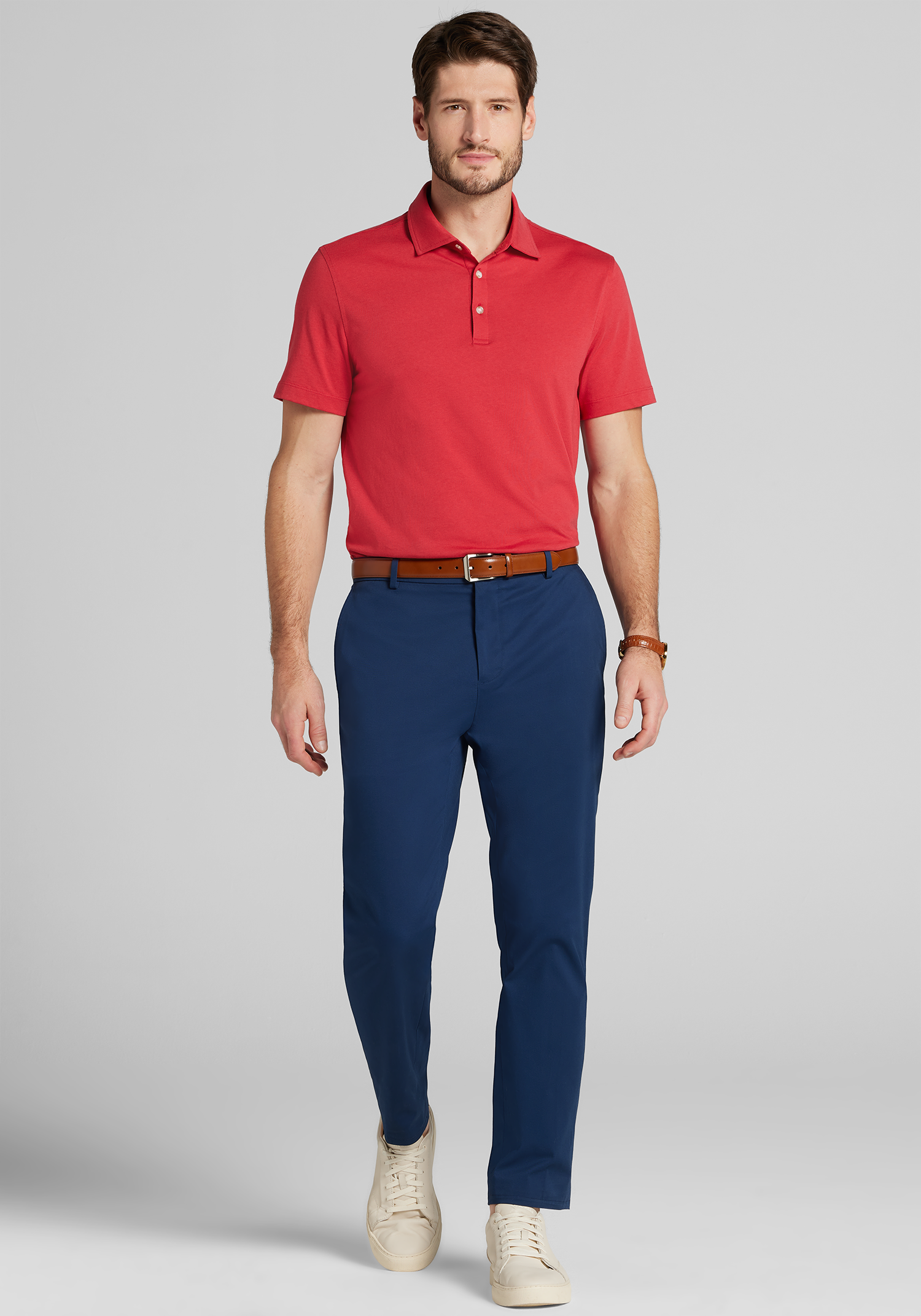 1905 Collection Tailored Fit Solid Polo Shirt CLEARANCE