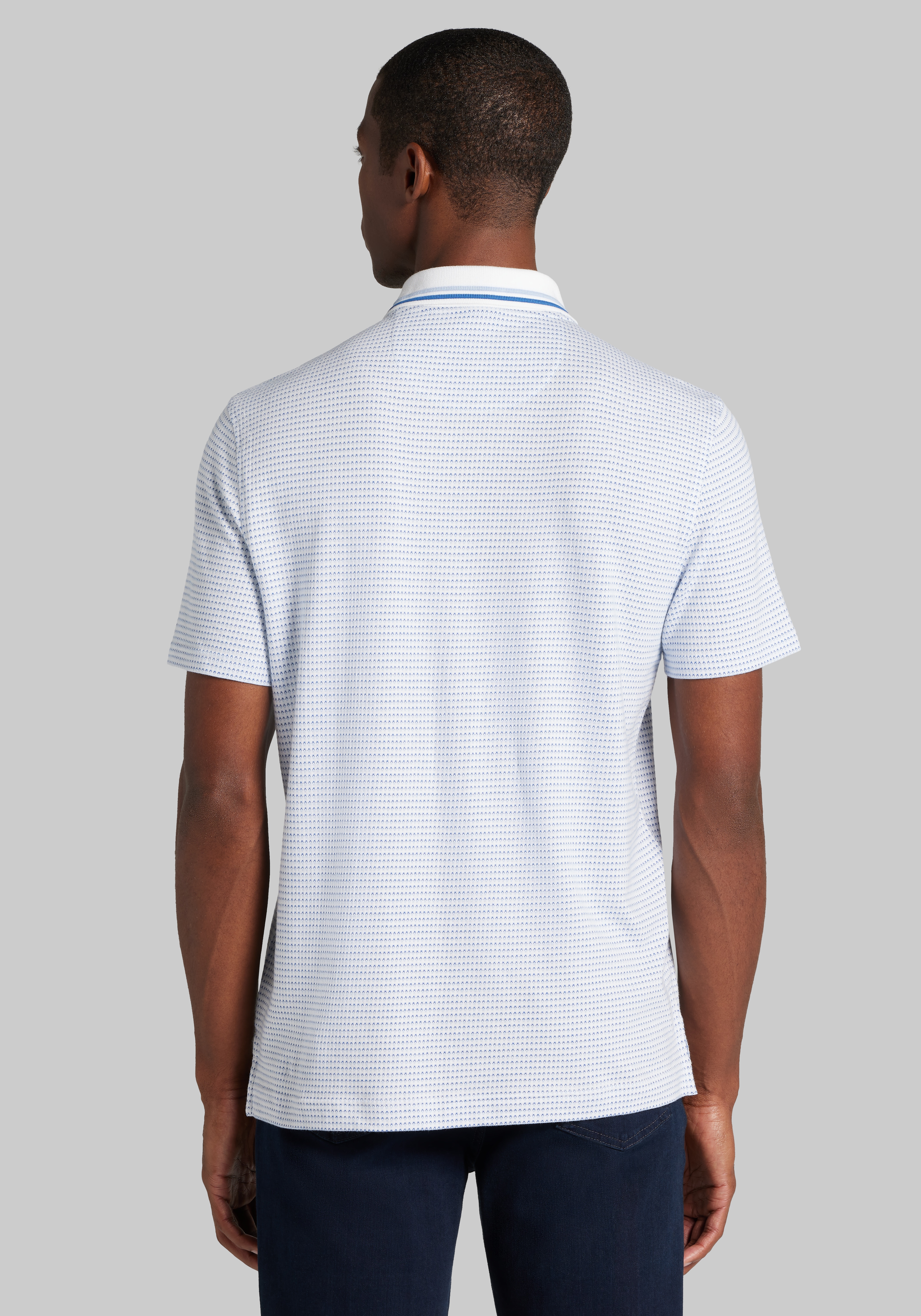 Jos. A. Bank Tailored Fit Jacquard Tipped Polo