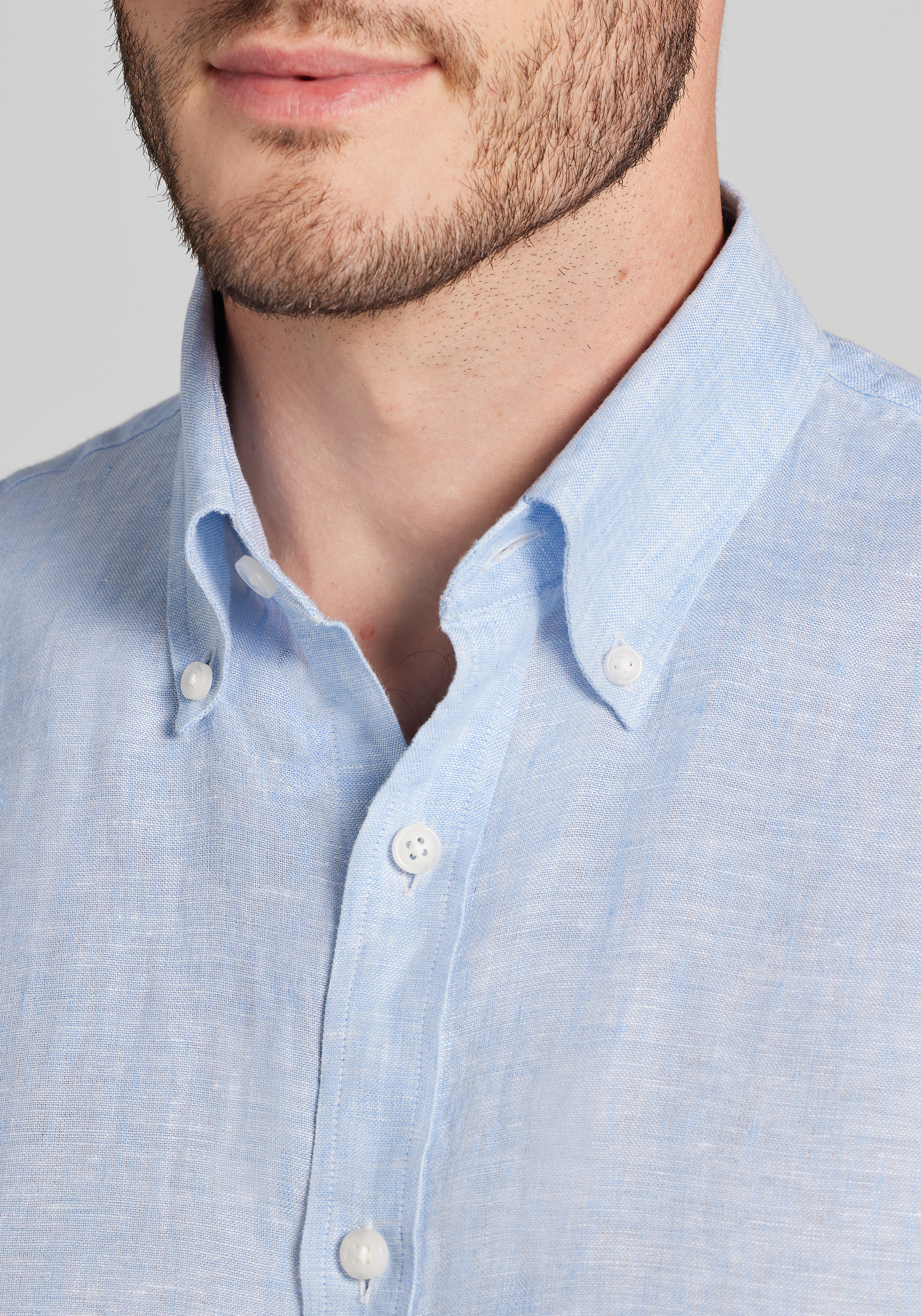 Reserve Collection Tailored Fit Linen Short Sleeve Sportshirt