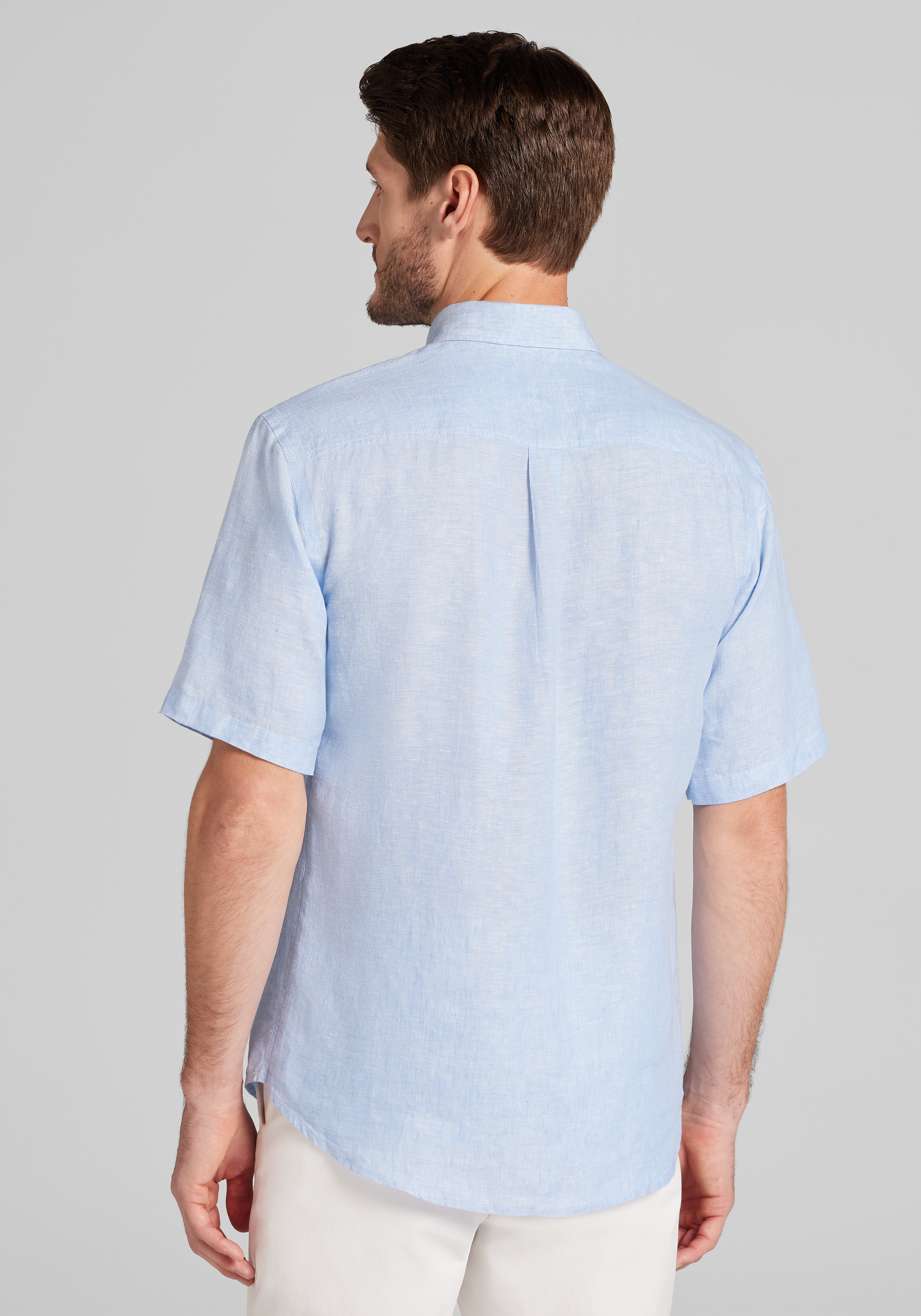Reserve Collection Tailored Fit Linen Short Sleeve Sportshirt