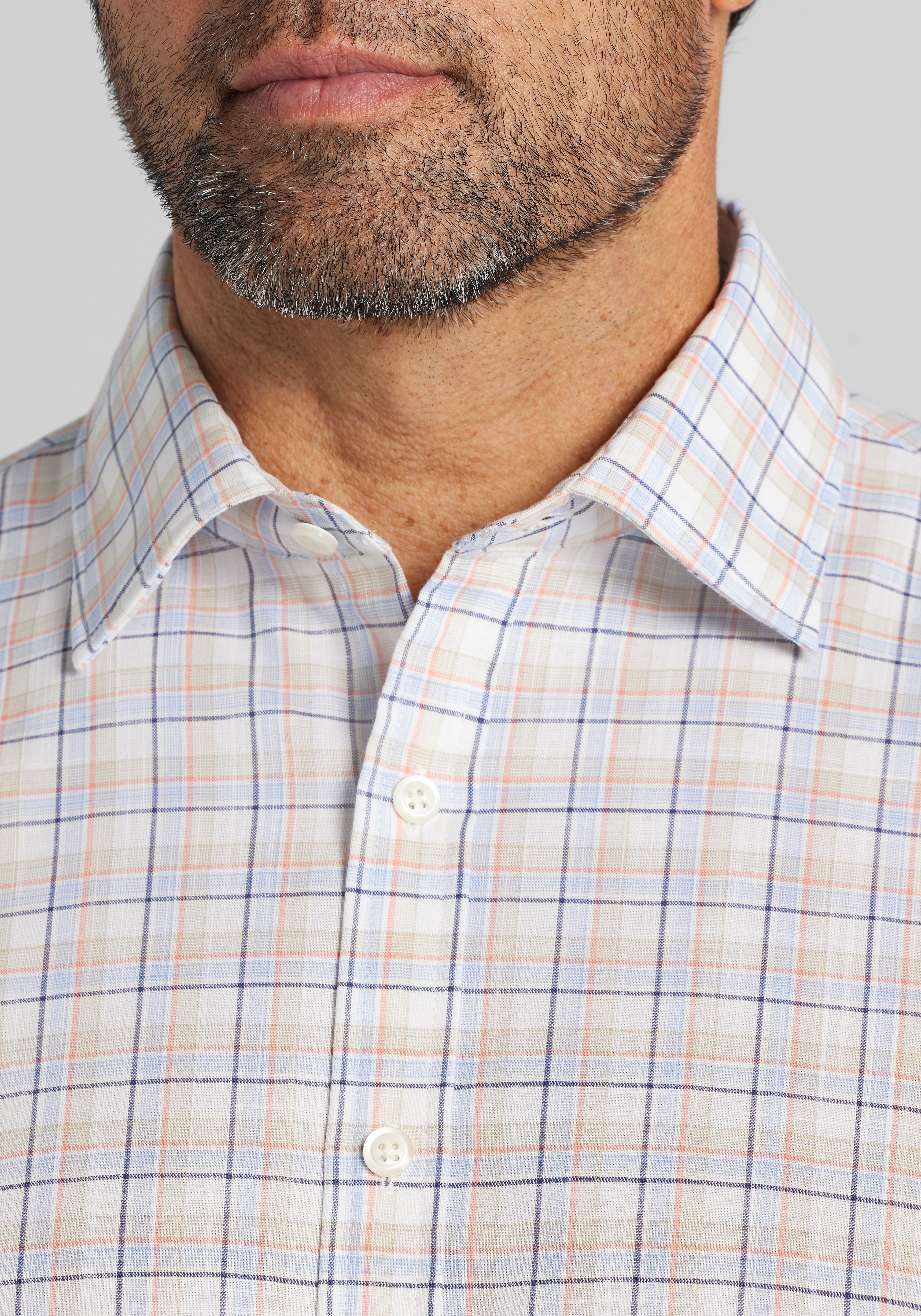 Jos. A. Bank Traditional Fit Plaid Sportshirt