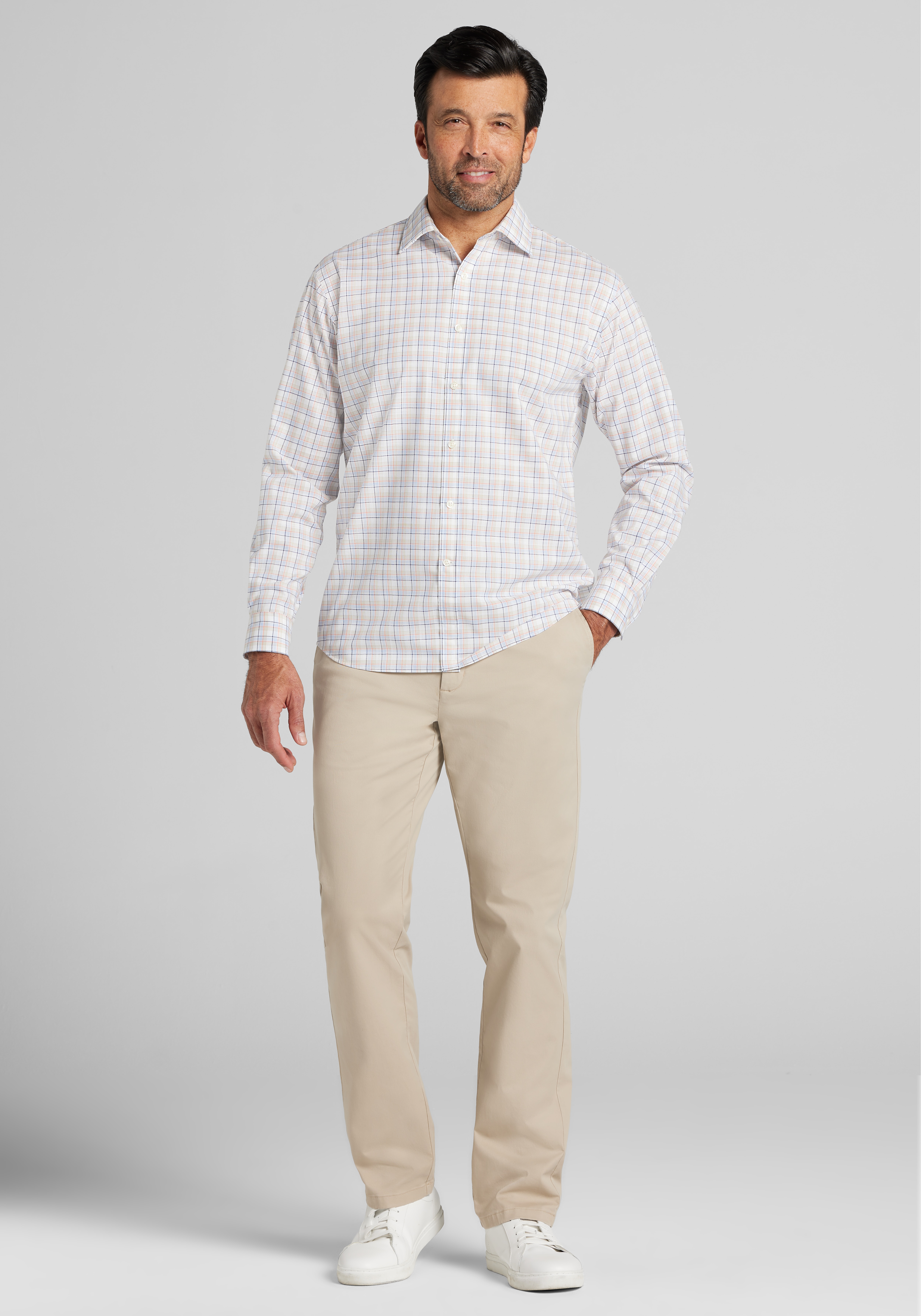 Jos. A. Bank Traditional Fit Plaid Sportshirt