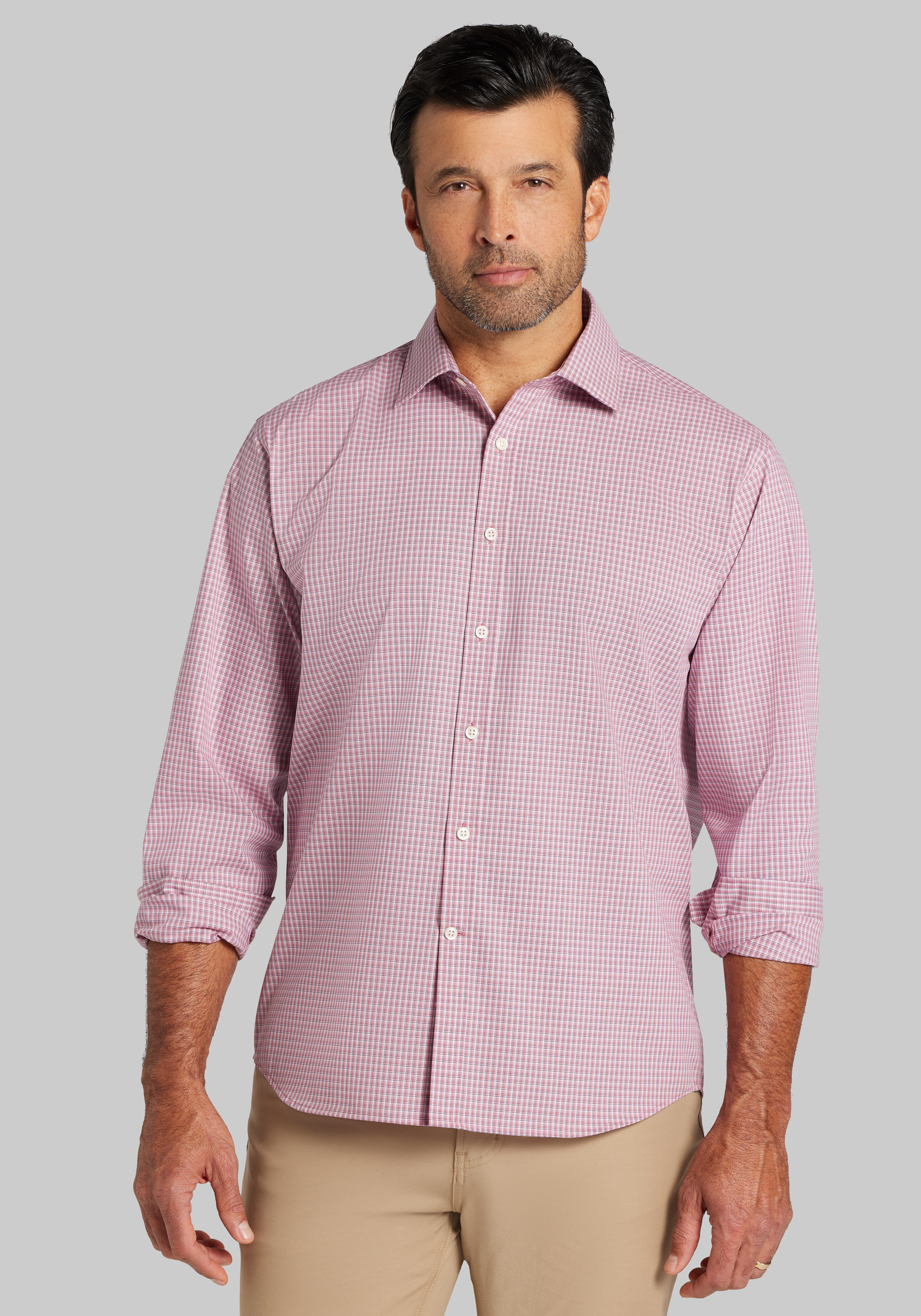 Men's Casual Tops, Jos A. Bank Traditional Fit Check Sportshirt - Jos A Bank