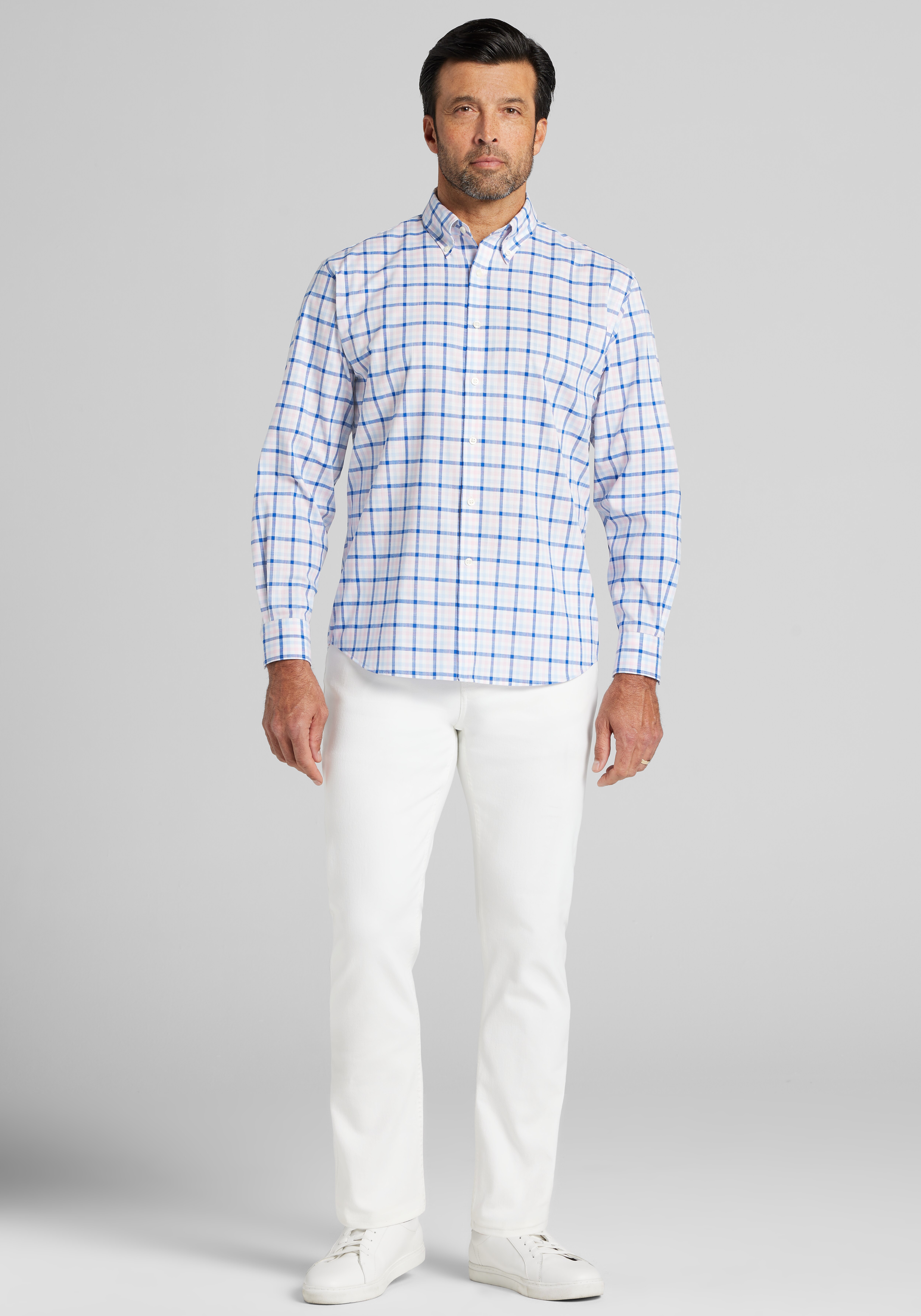 Jos. A. Bank Traditional Fit Large Check Sportshirt