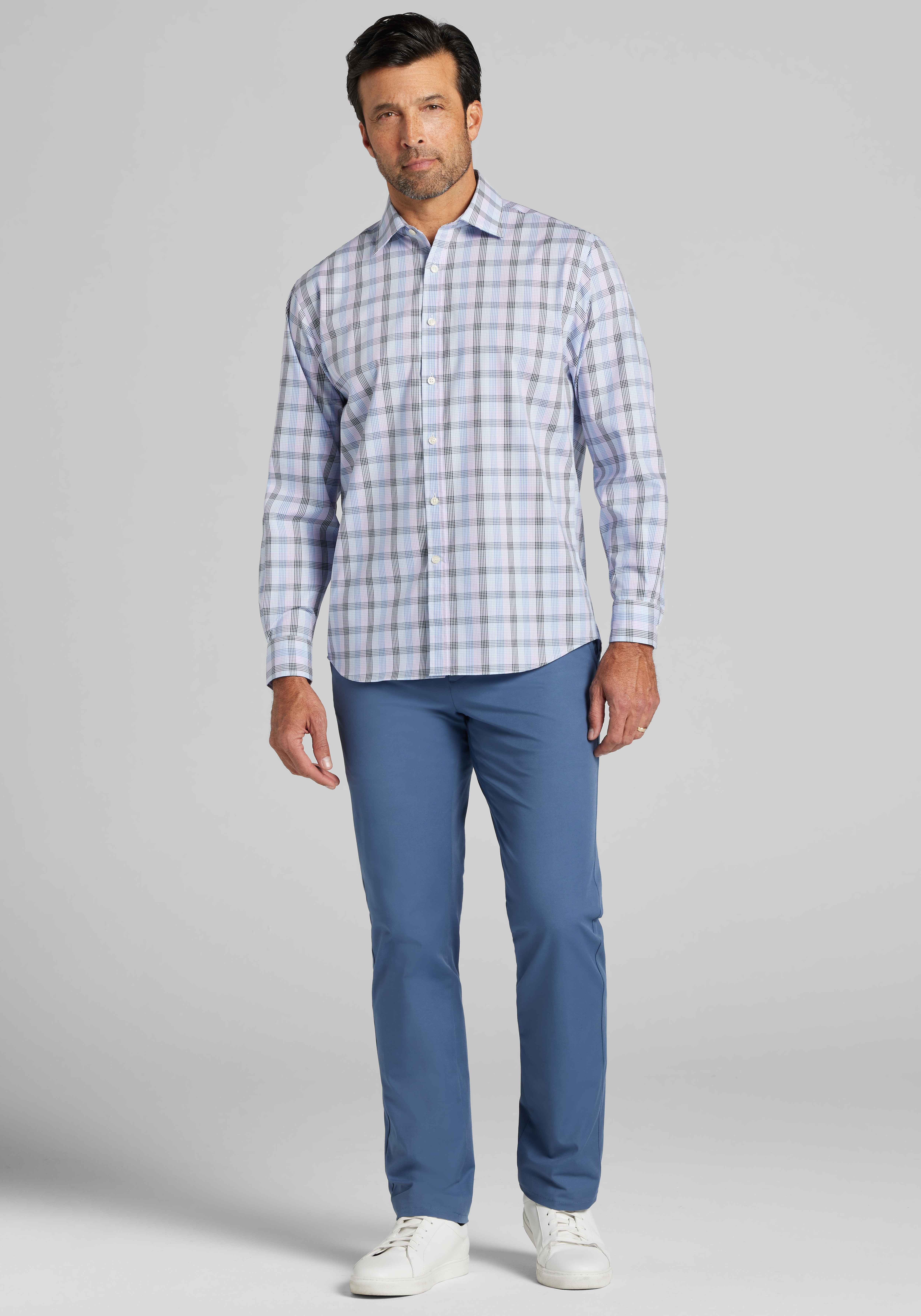 Jos. A. Bank Traditional Fit Multi Check Sportshirt