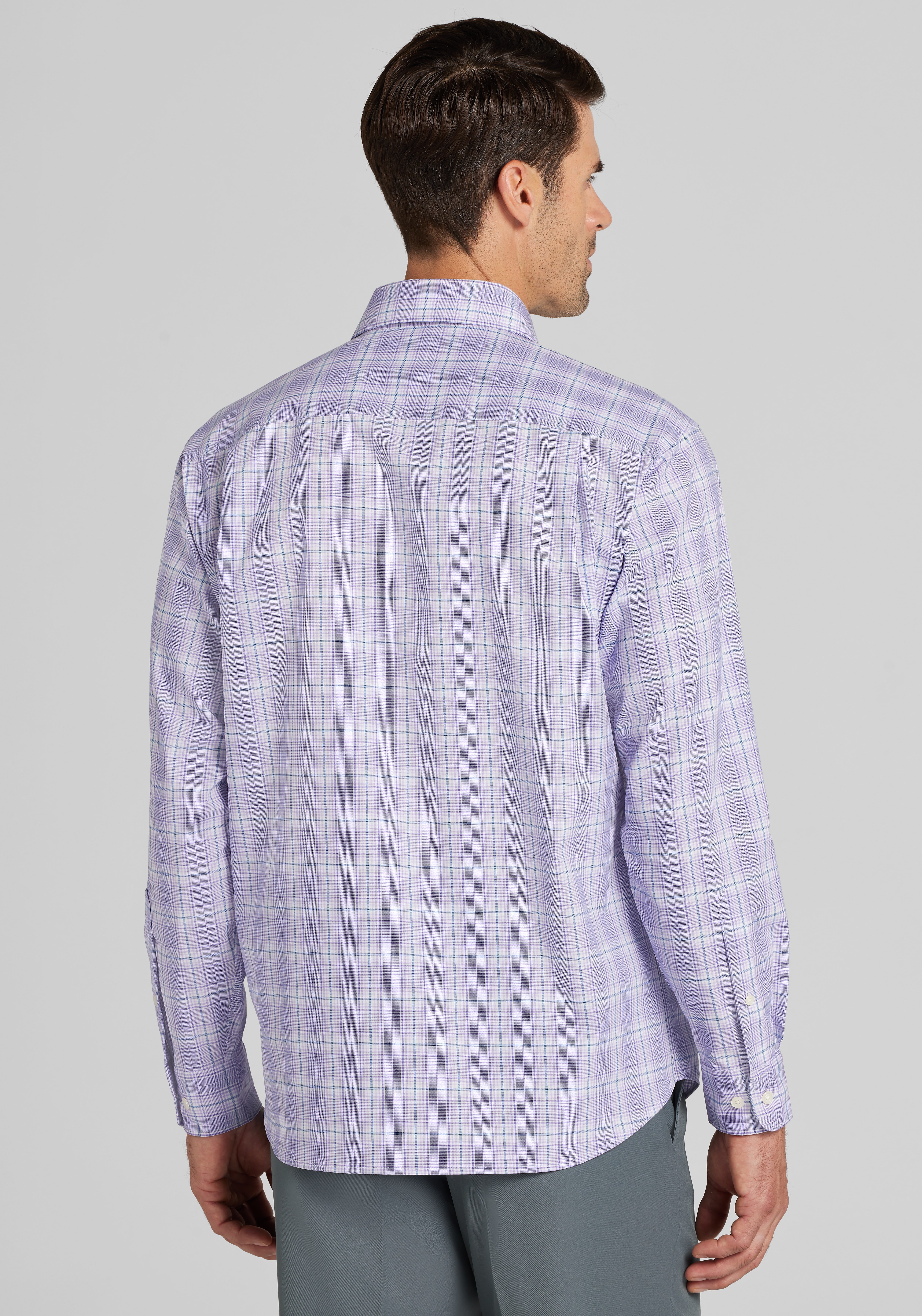 Jos. A. Bank Traditional Fit Grid Check Sportshirt