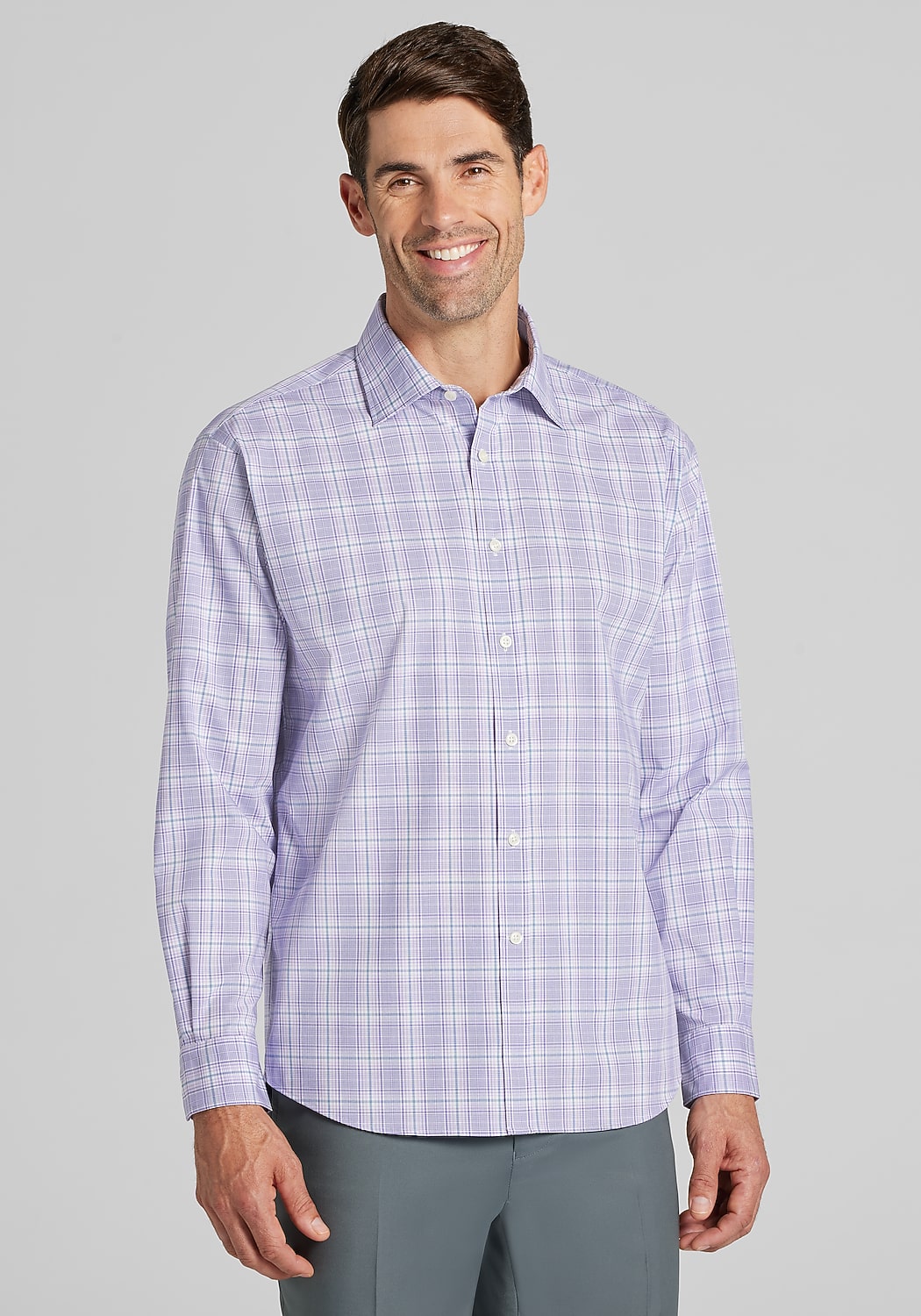 Jos. A. Bank Traditional Fit Grid Check Sportshirt