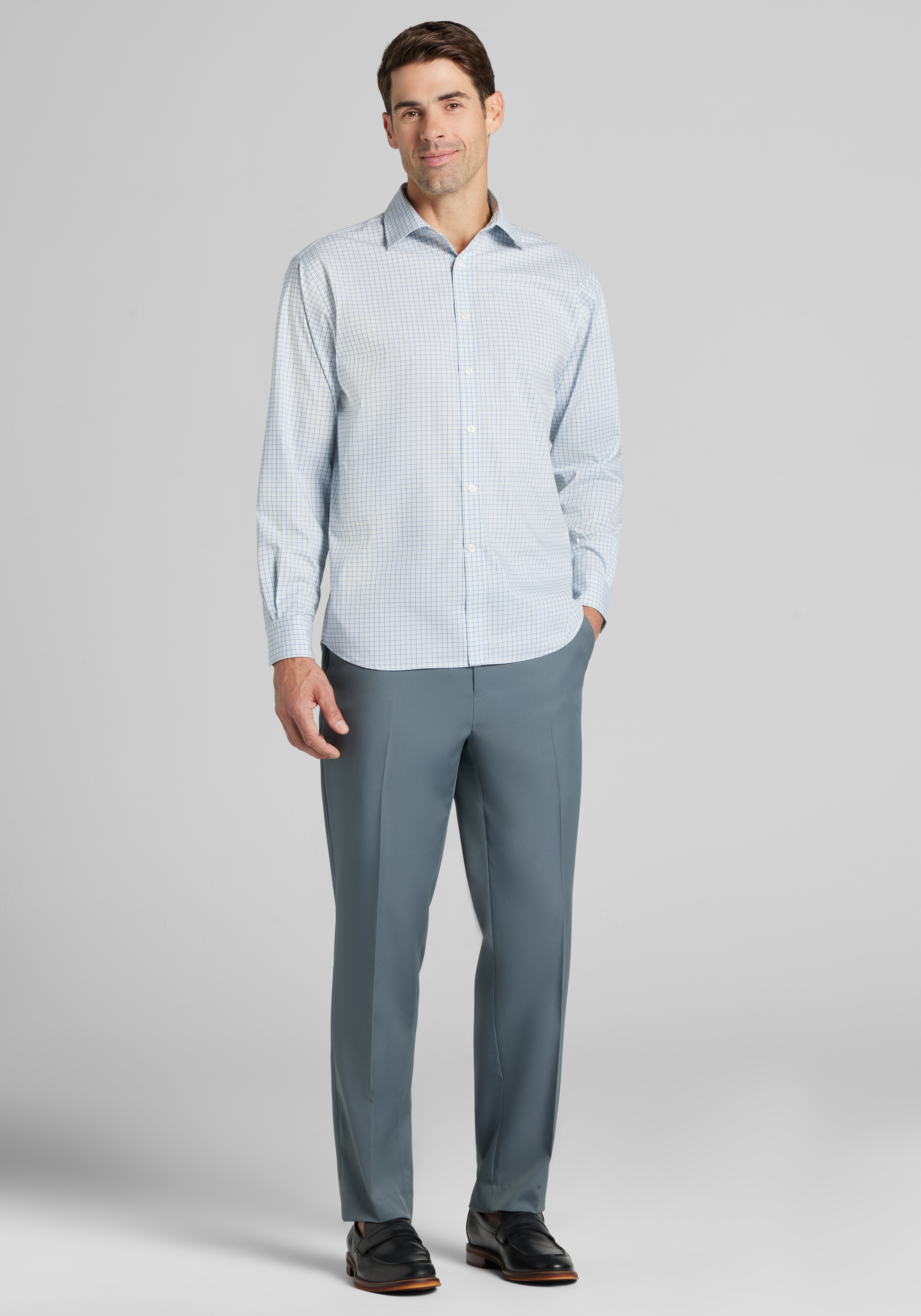 Jos. A. Bank Traditional Fit Mini Check Sportshirt