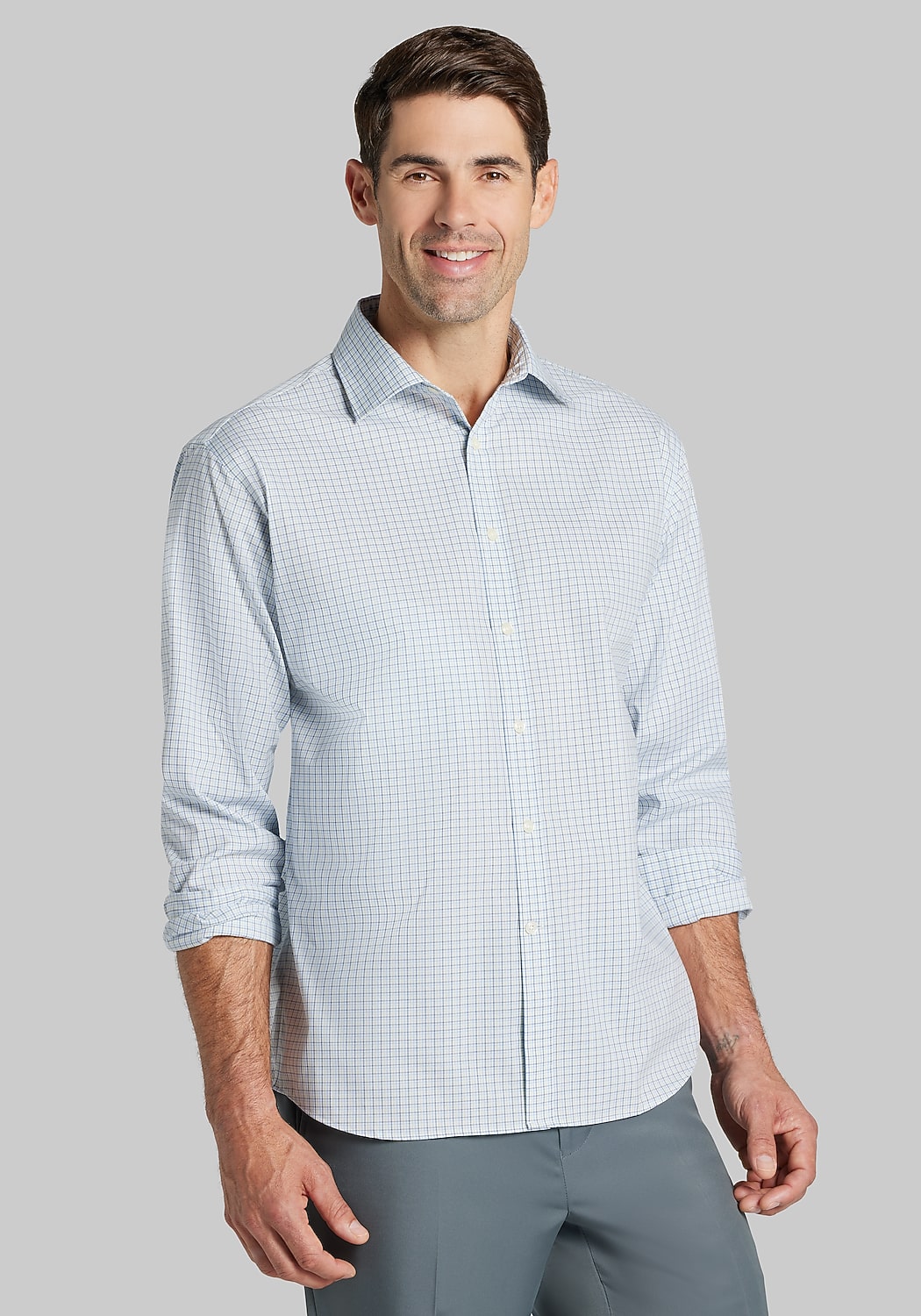 Jos. A. Bank Traditional Fit Mini Check Sportshirt