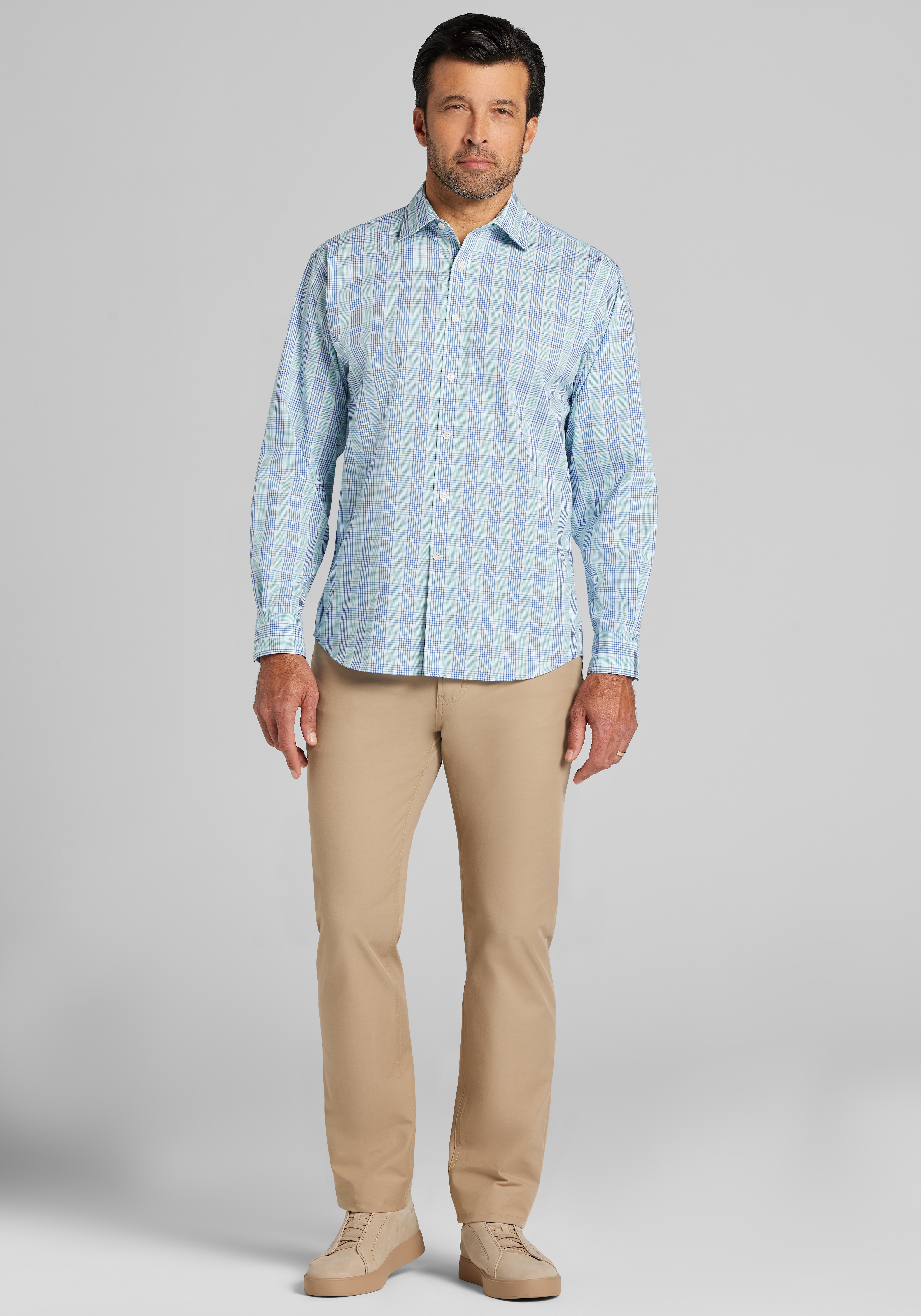 Jos. A. Bank Traditional Fit Multi-Check Sportshirt