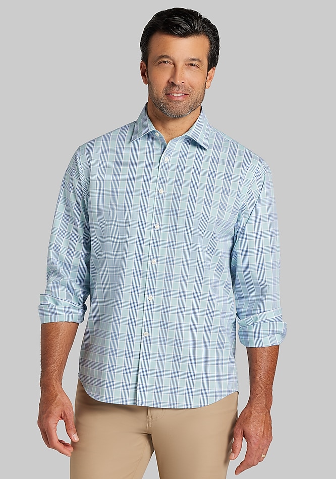 【新品未使用】everyone check button down shirt Jos. A. Bank Traditional Fit Multi-Check Button Up Shirt