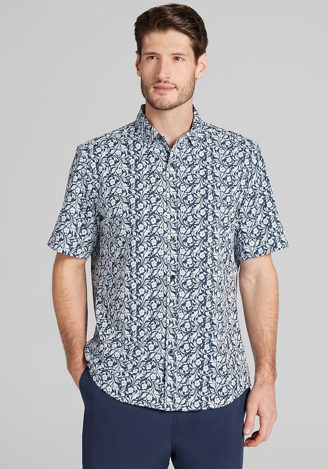 Traveler&reg; COOL<i>MOTION</i> Traditional Fit Short Sleeve 4‑Way Stretch Sportshirt