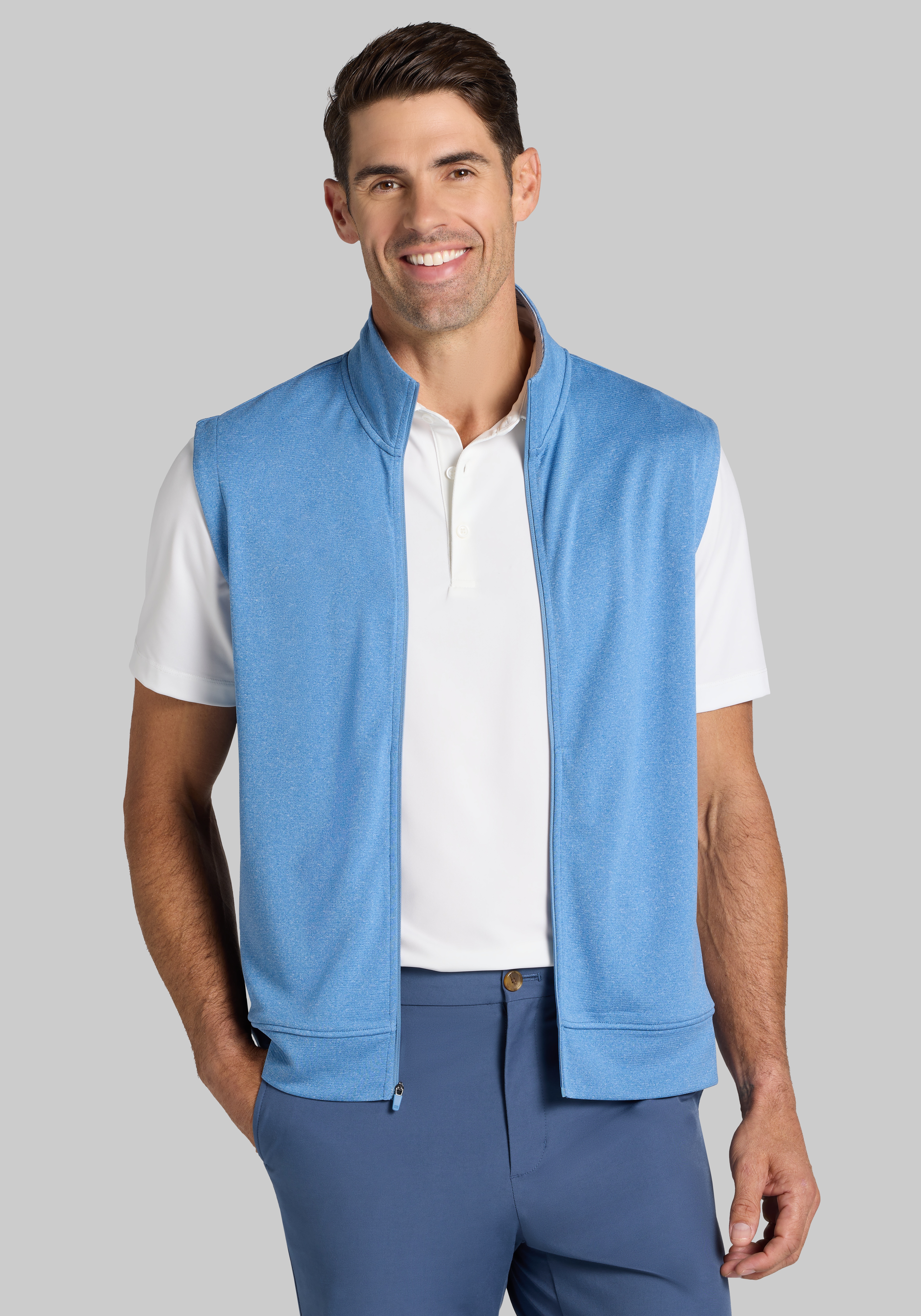 Men's Casual Tops, Traveler&reg; Performance Tailored Fit Vest - Jos A Bank