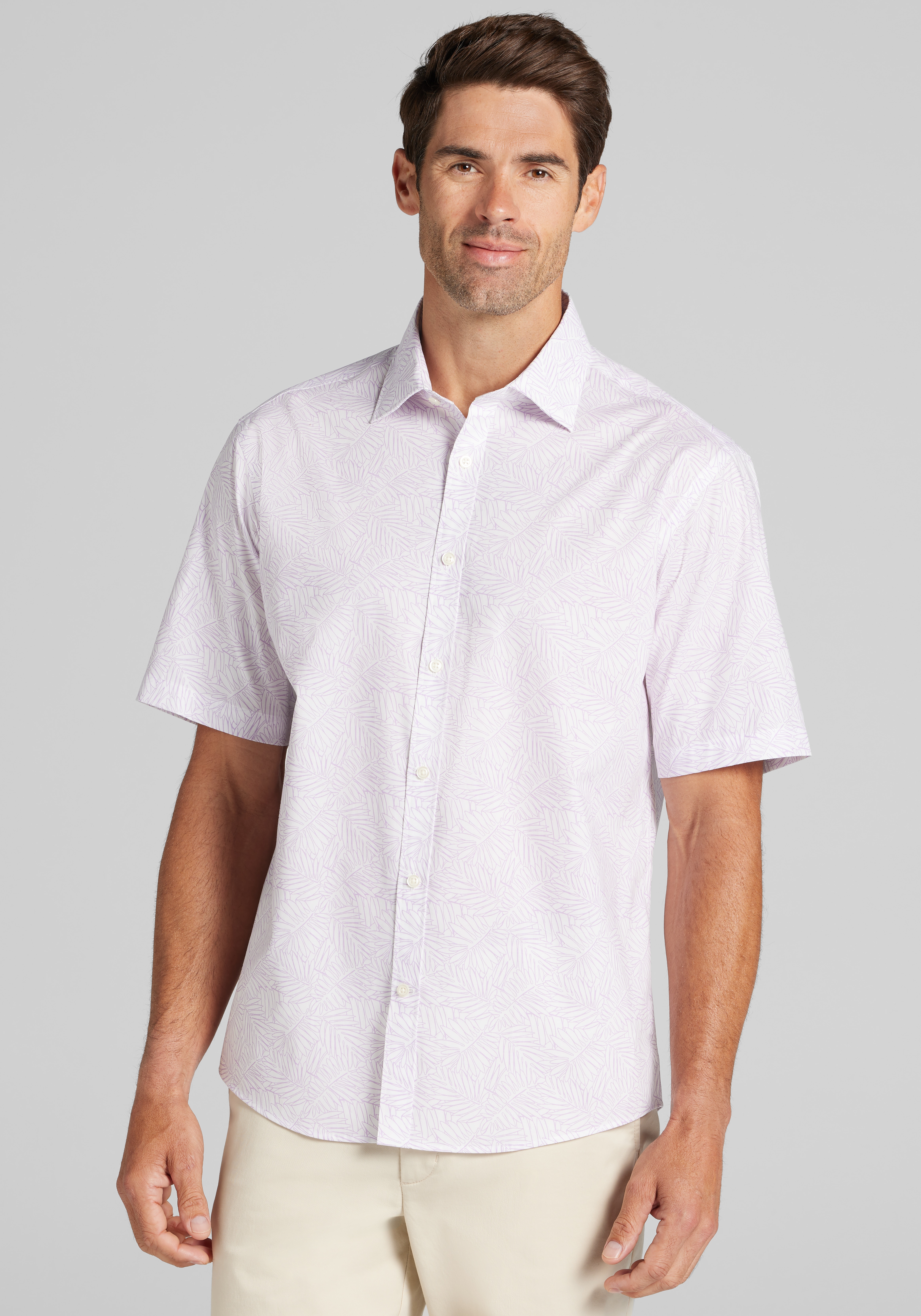 Men's New!, Jos. A. Bank Traditional Fit Fern Short Sleeve Sportshirt - Jos A Bank
