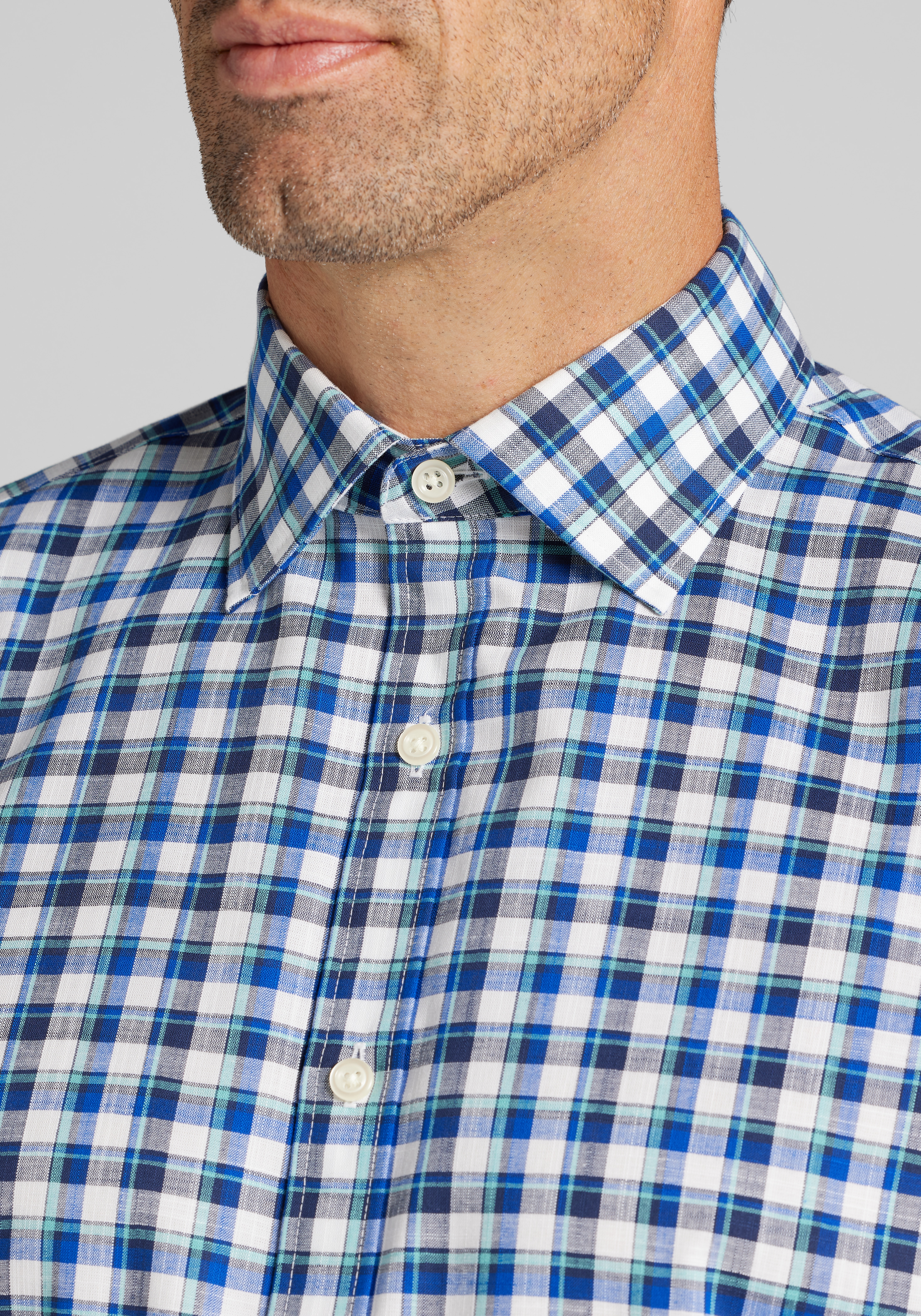Jos. A. Bank Traditional Fit Medium Multi-Check Sportshirt
