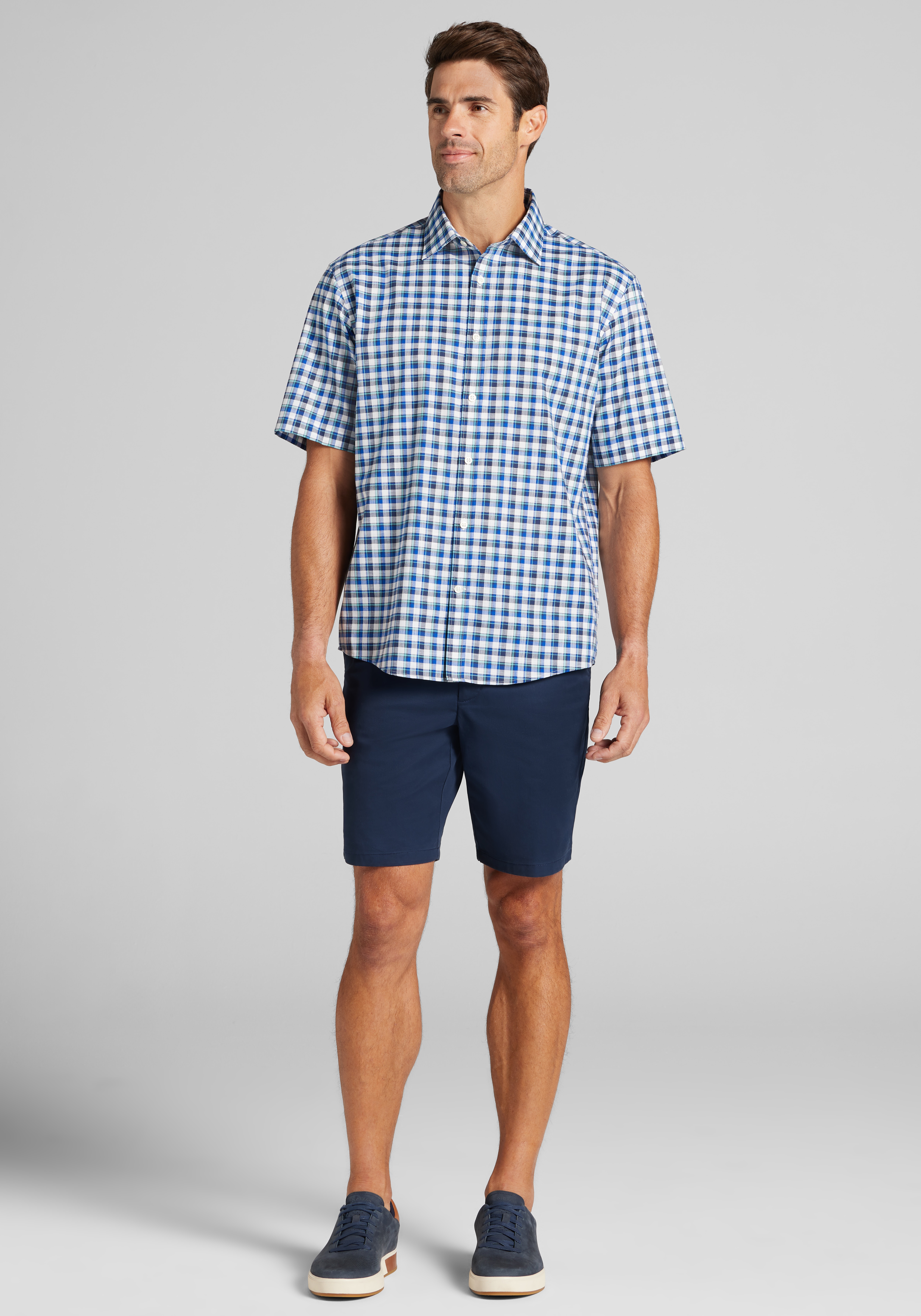 Jos. A. Bank Traditional Fit Medium Multi-Check Sportshirt