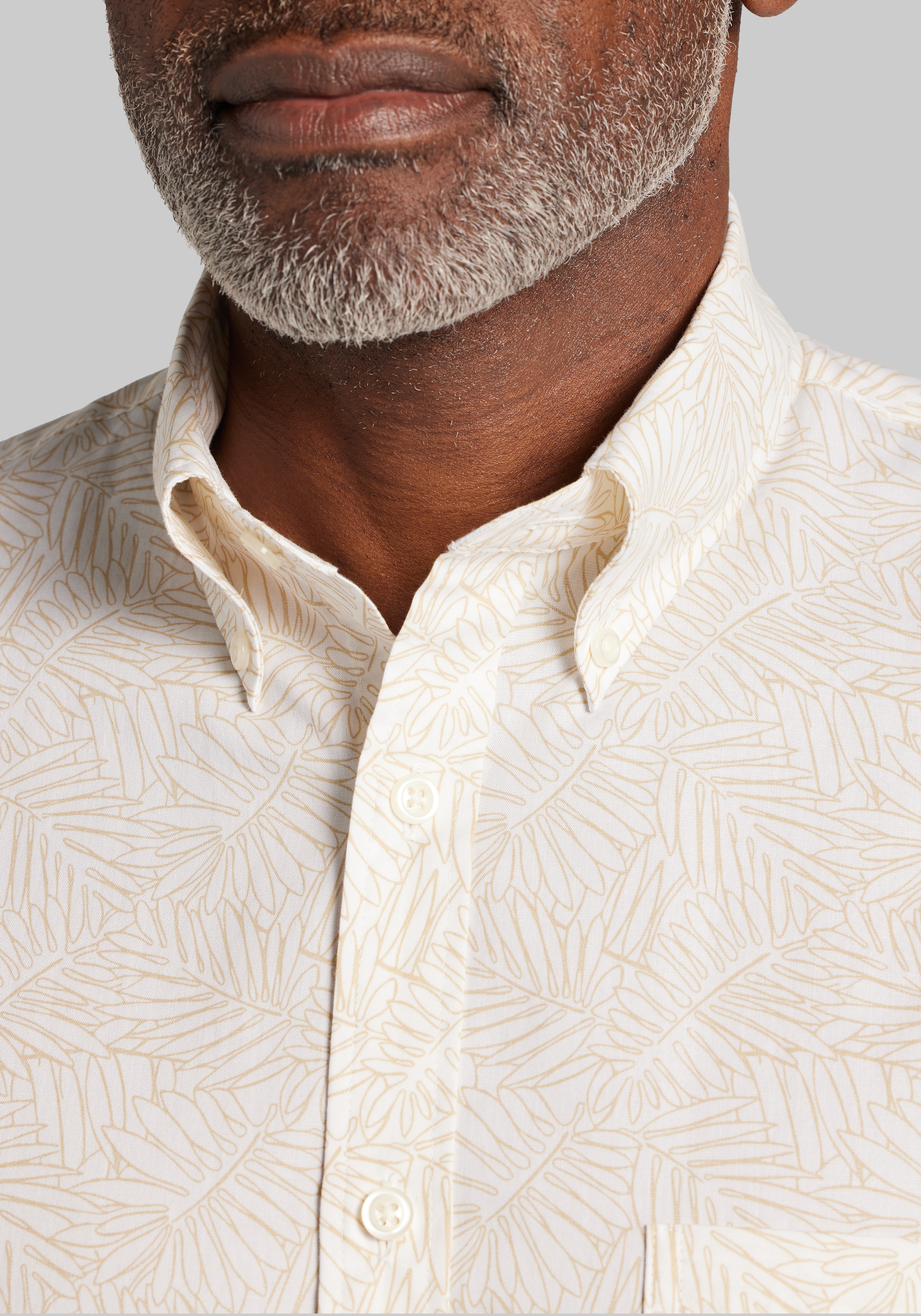 Jos. A. Bank Tailored Fit Fern Short Sleeve Sportshirt