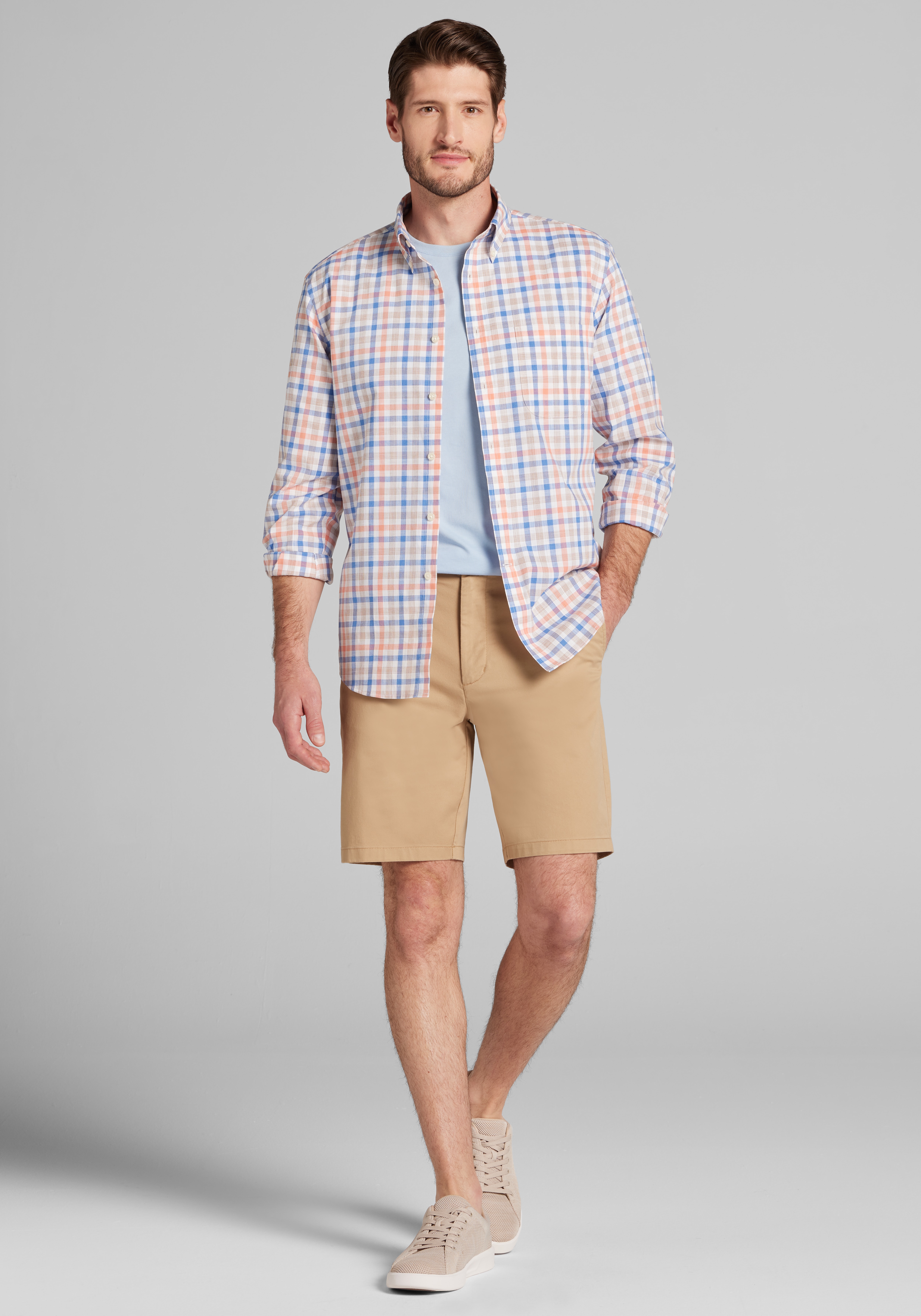 Jos. A. Bank Tailored Fit Multi Plaid Sportshirt
