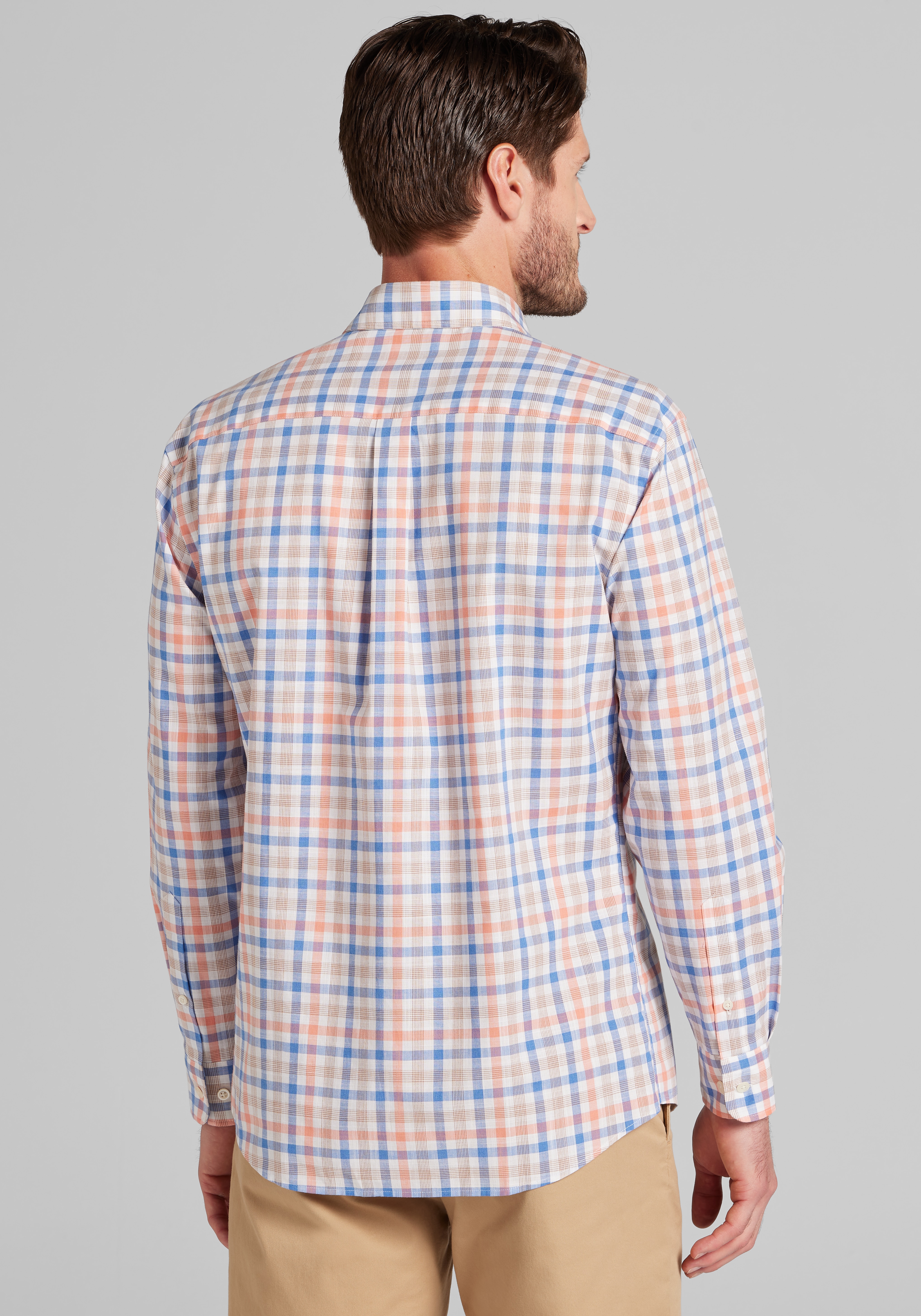 Jos. A. Bank Tailored Fit Multi Plaid Sportshirt