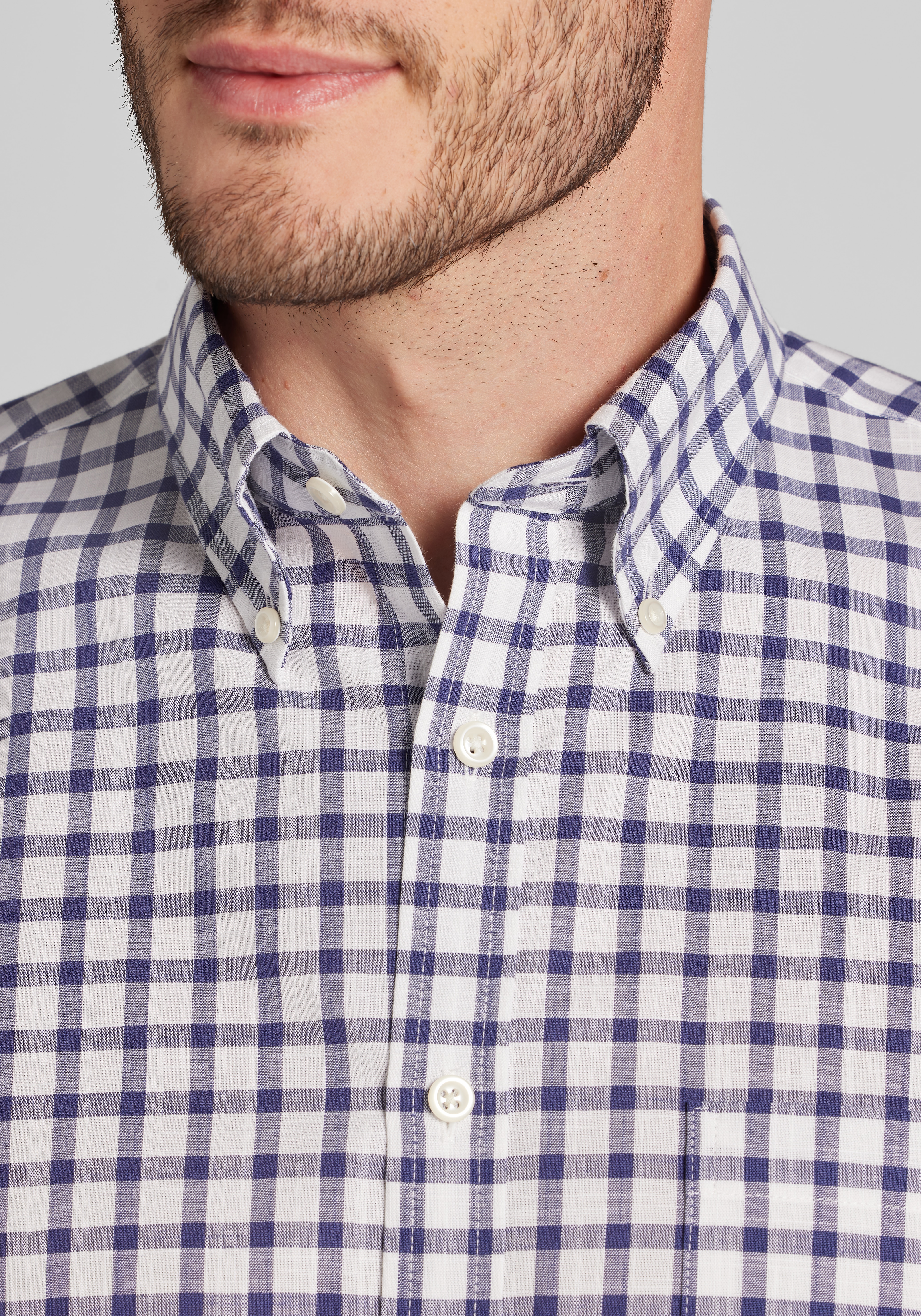 Jos. A. Bank Tailored Fit Buffalo Plaid Sportshirt