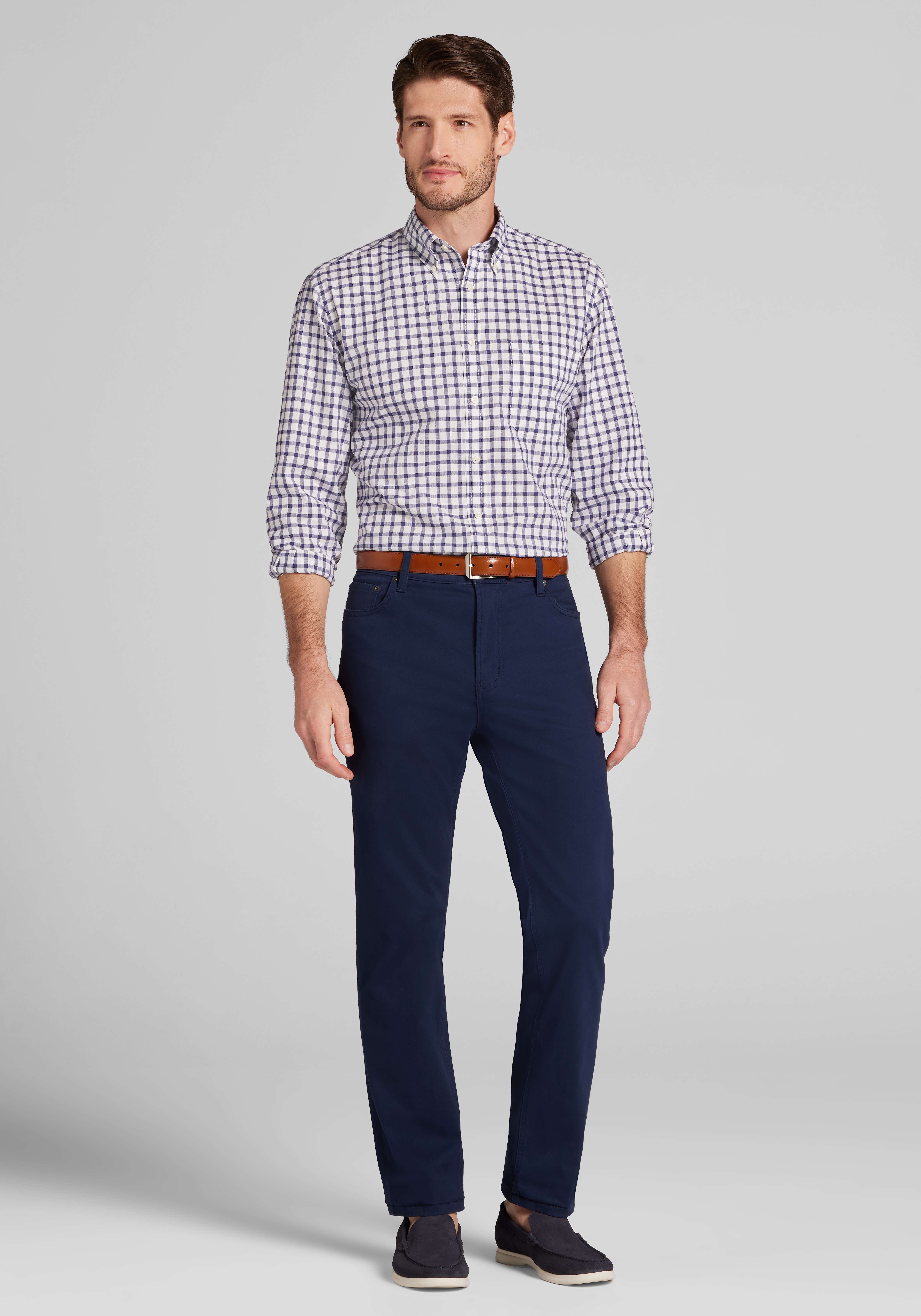 Jos. A. Bank Tailored Fit Buffalo Plaid Sportshirt
