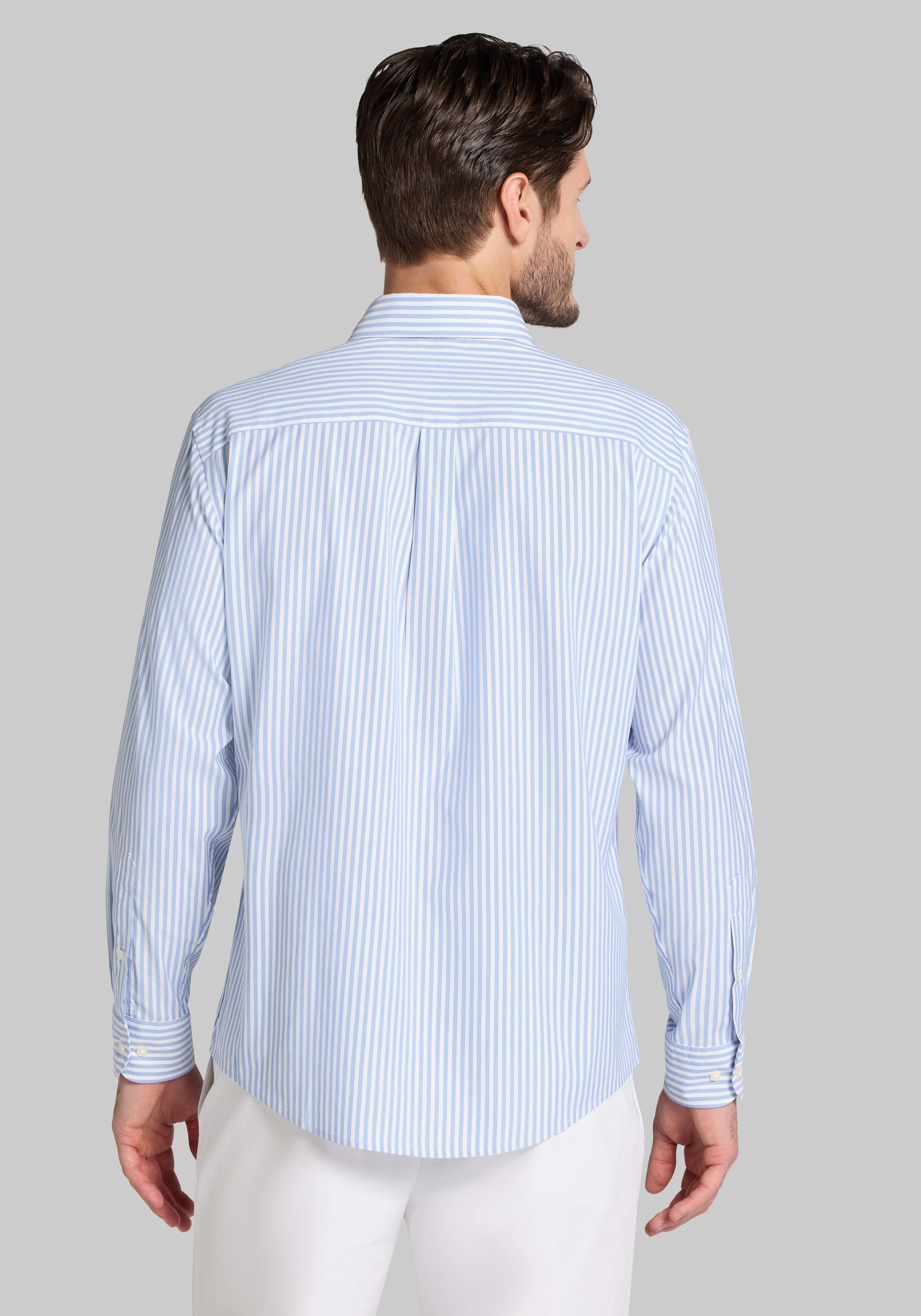 Traveler® Performance Tailored Fit Bengal Stripe Sportshirt