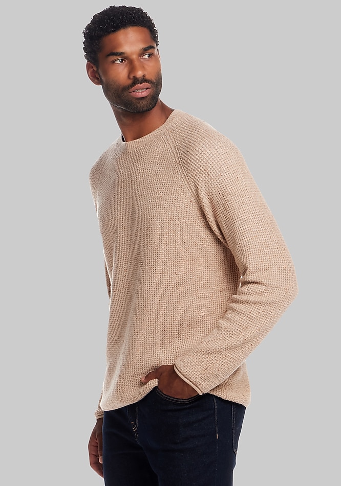 Weatherproof Vintage Traditional Fit Waffle Knit Donegal Crew Neck