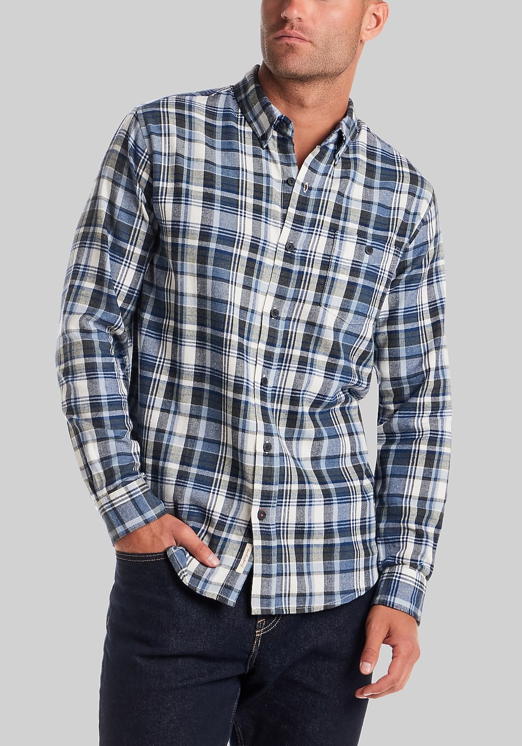 Weatherproof Vintage Traditional Fit Plaid Flannel Shirt