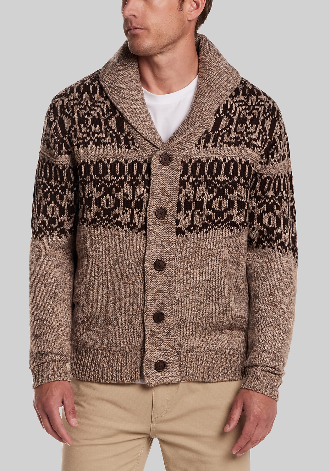 Weatherproof Vintage Traditional Fit Shawl Collar Sweater Jacket