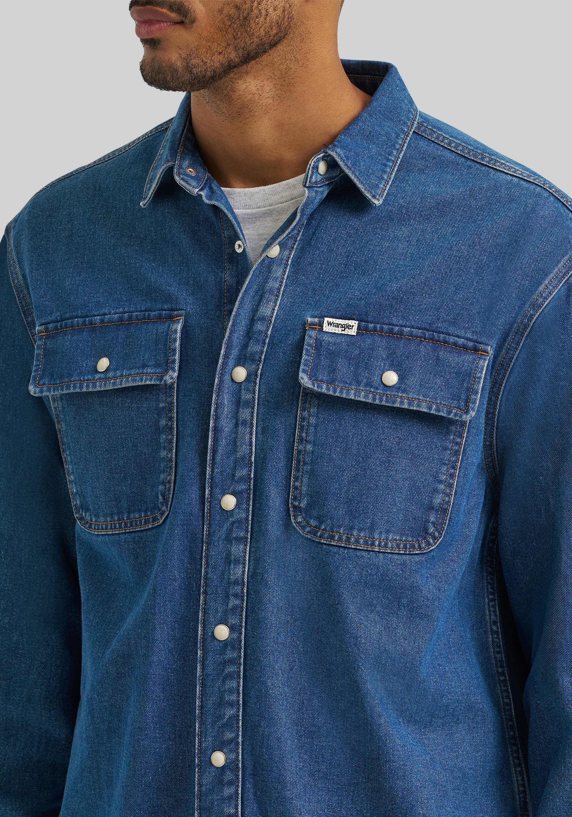 Wrangler Tailored Fit Denim Overshirt
