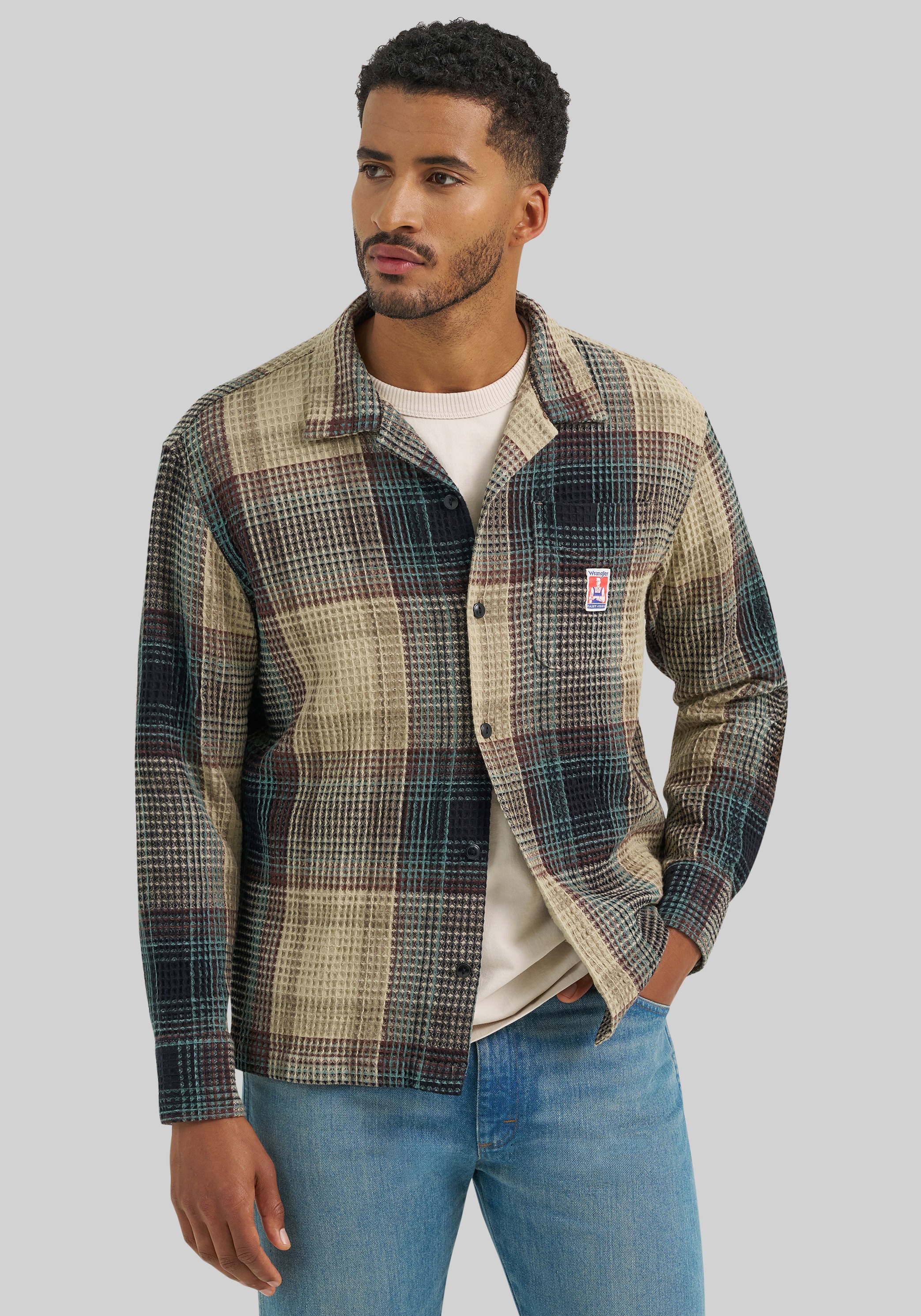 Men's Casual Tops, Wrangler Tailored Fit Casey Jones Resort Shirt - Jos A Bank